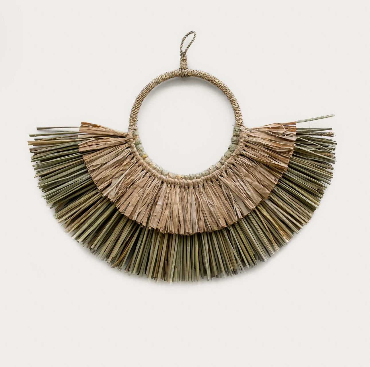 Half Moon Double Seagrass Wall Hanging