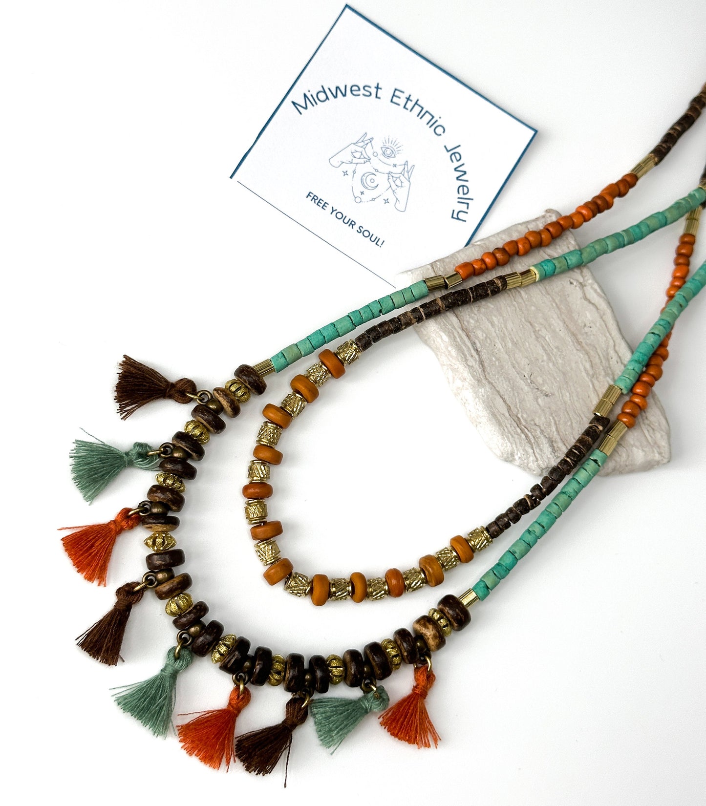 Tassel Necklace | Gift for Women Ethnic Jewelry | Nepali Necklace | Ethnic Design Boho Necklace | Tibetan Jewelry