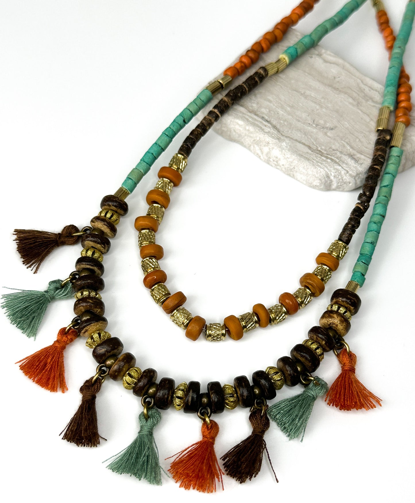 Tassel Necklace | Gift for Women Ethnic Jewelry | Nepali Necklace | Ethnic Design Boho Necklace | Tibetan Jewelry