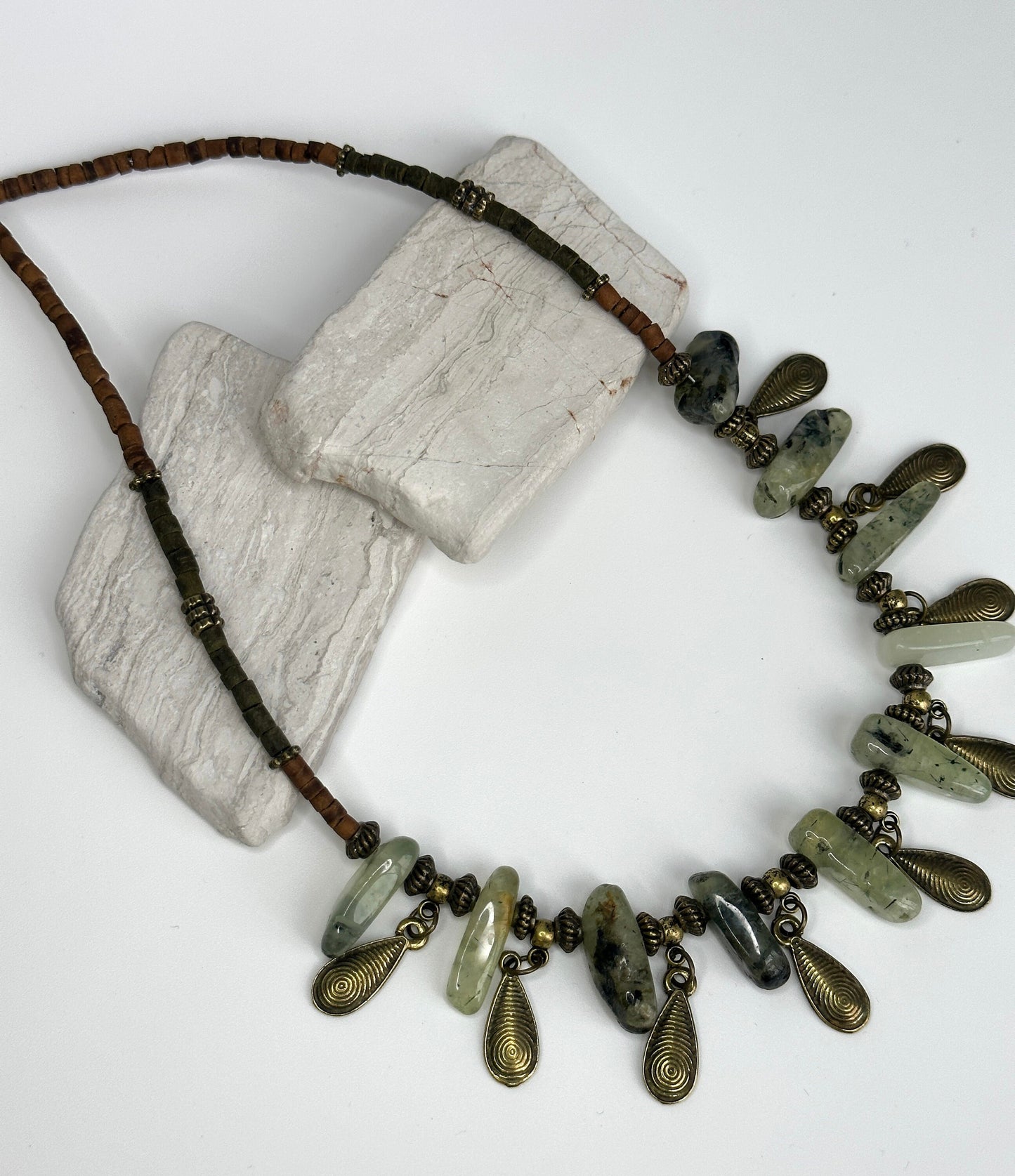 Dark Academia Boho Necklace | Tibetan Jewelry | Stone Nepali Necklace | Gift for Women Ethnic Jewelry