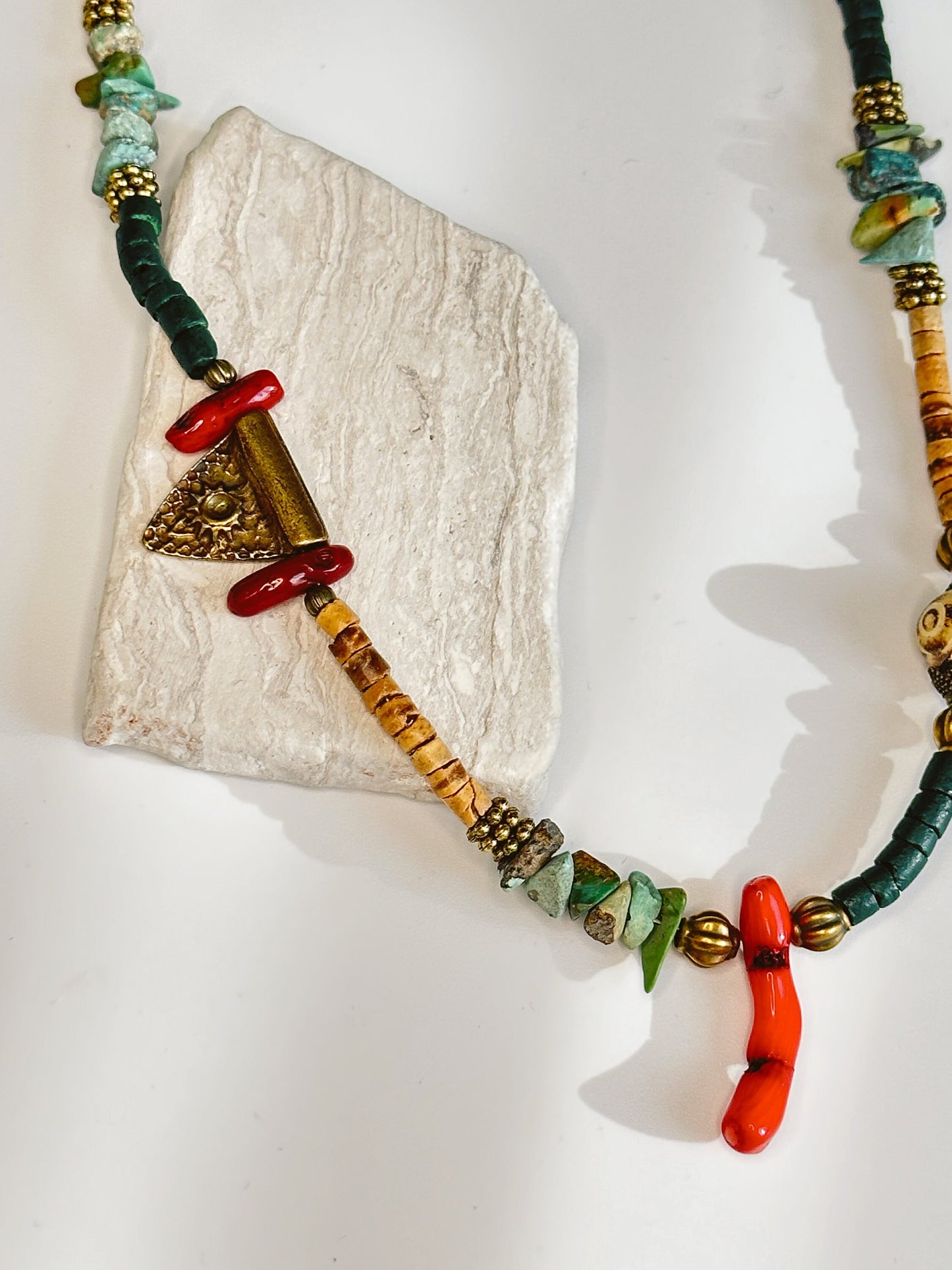 Red Coral Minimalist Necklace | Gift for Women Ethnic Jewelry | Boho Necklace | Tibetan Jewelry | Nepali Necklace