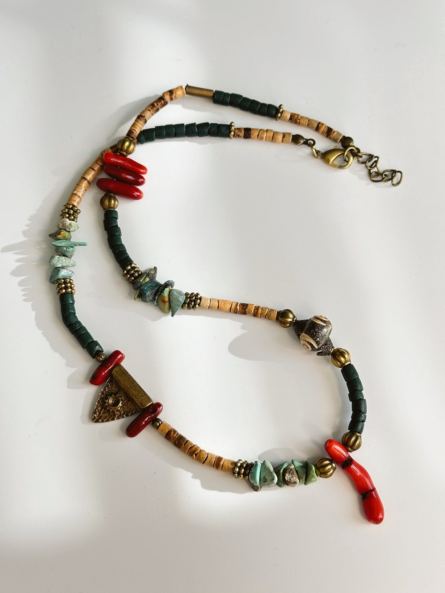 Red Coral Minimalist Necklace | Gift for Women Ethnic Jewelry | Boho Necklace | Tibetan Jewelry | Nepali Necklace