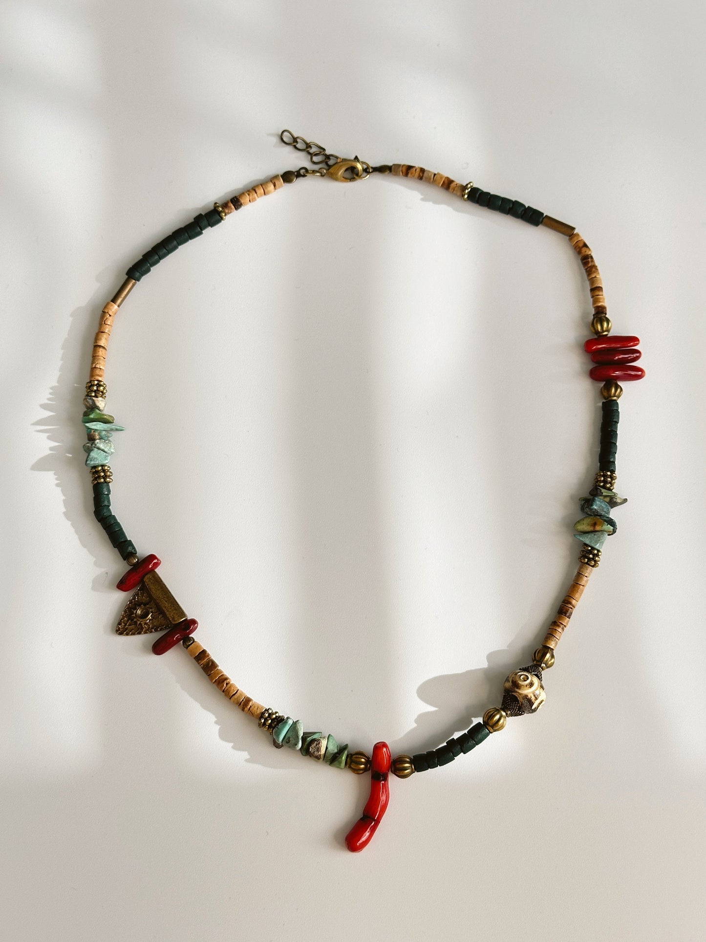 Red Coral Minimalist Necklace | Gift for Women Ethnic Jewelry | Boho Necklace | Tibetan Jewelry | Nepali Necklace