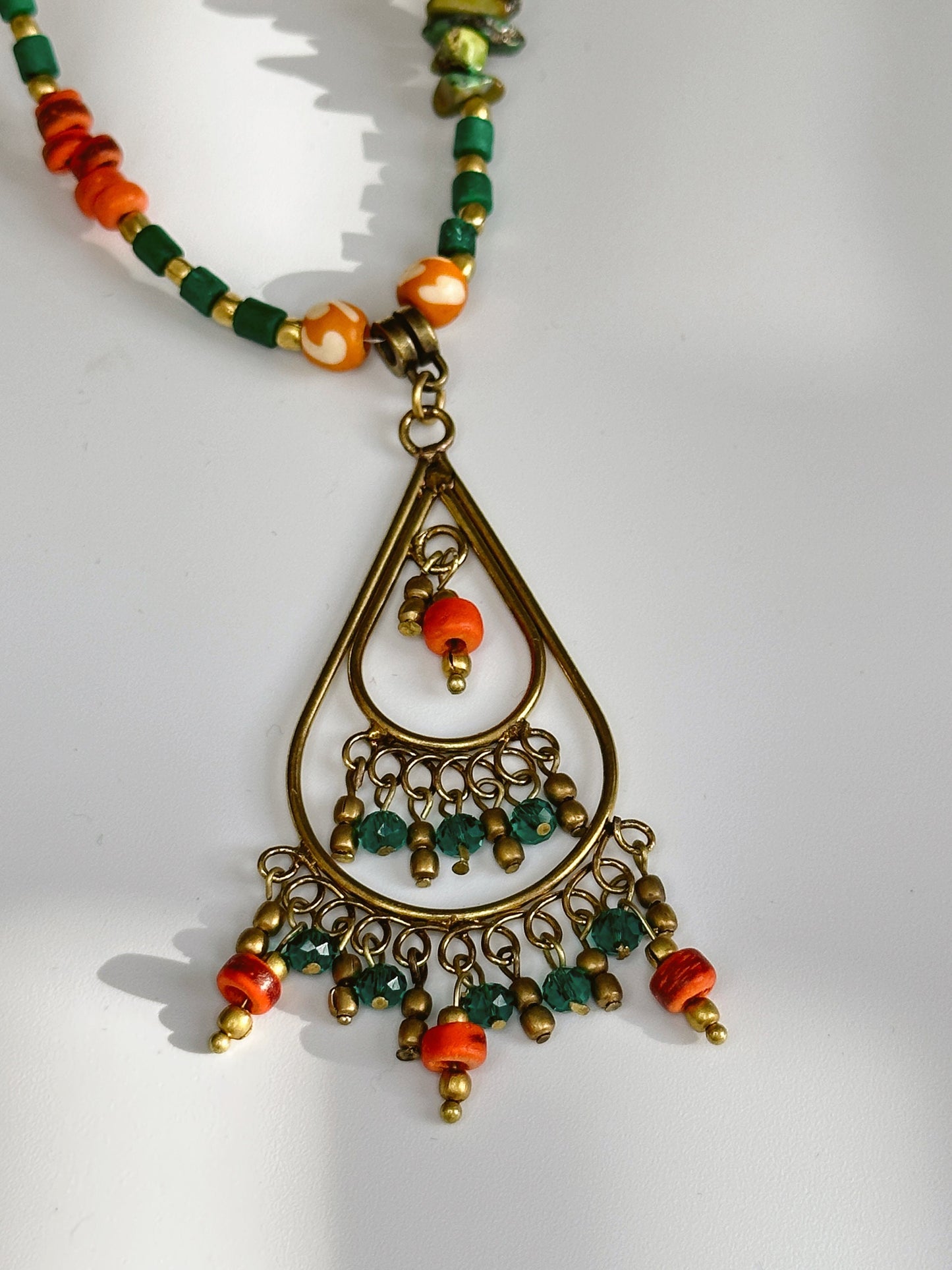 Tear Drop Boho Necklace | Tibetan Jewelry | Nepali Necklace | Gift for Women Ethnic Jewelry