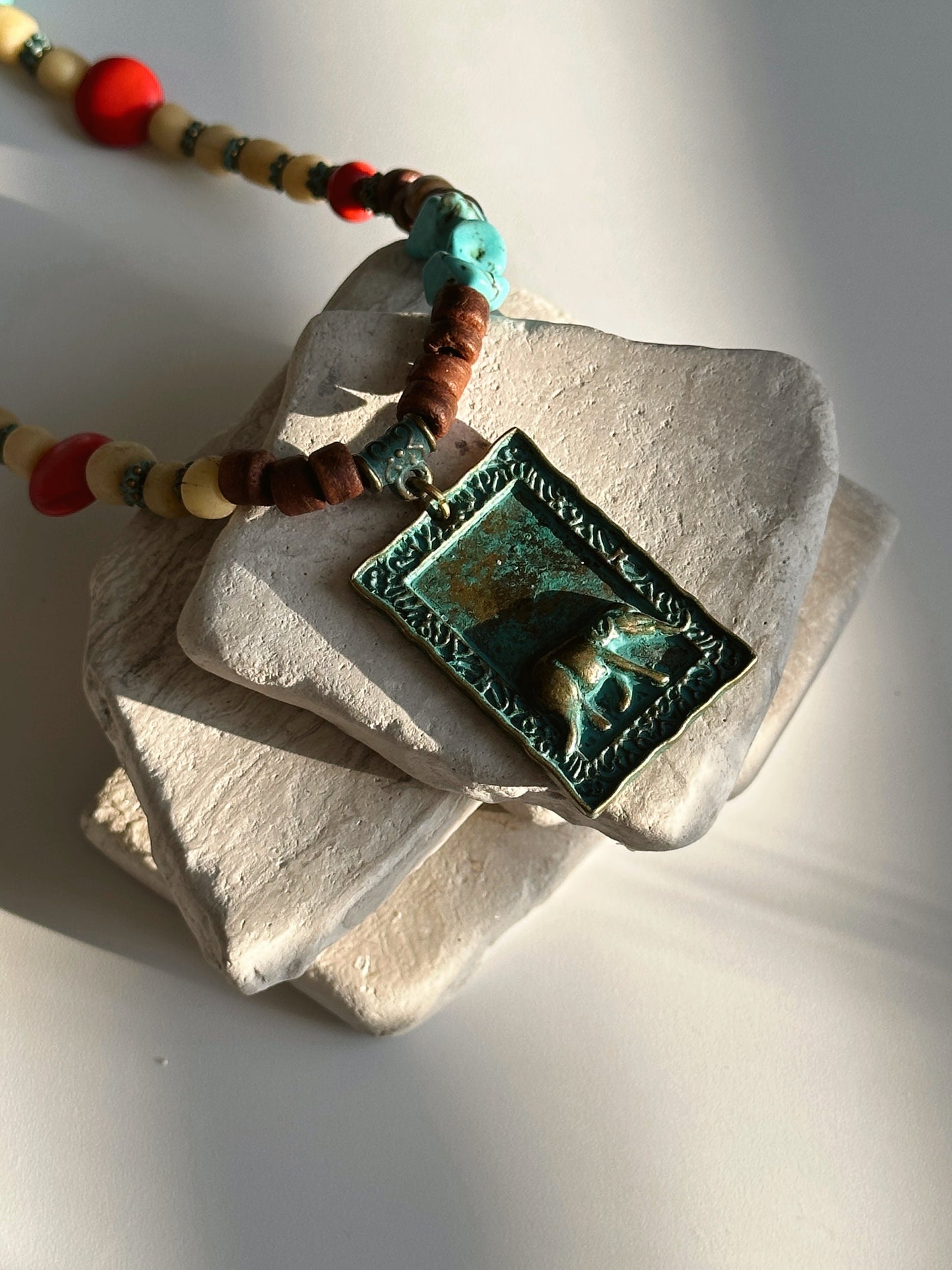 Elephant Pendant Necklace | Boho Necklace | Tibetan Jewelry | Nepali Necklace | Gift for Women Ethnic Jewelry