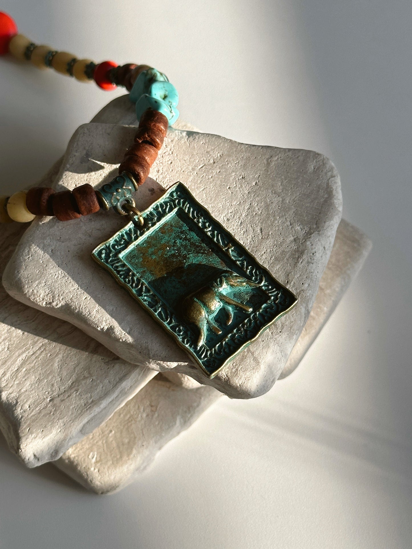 Elephant Pendant Necklace | Boho Necklace | Tibetan Jewelry | Nepali Necklace | Gift for Women Ethnic Jewelry