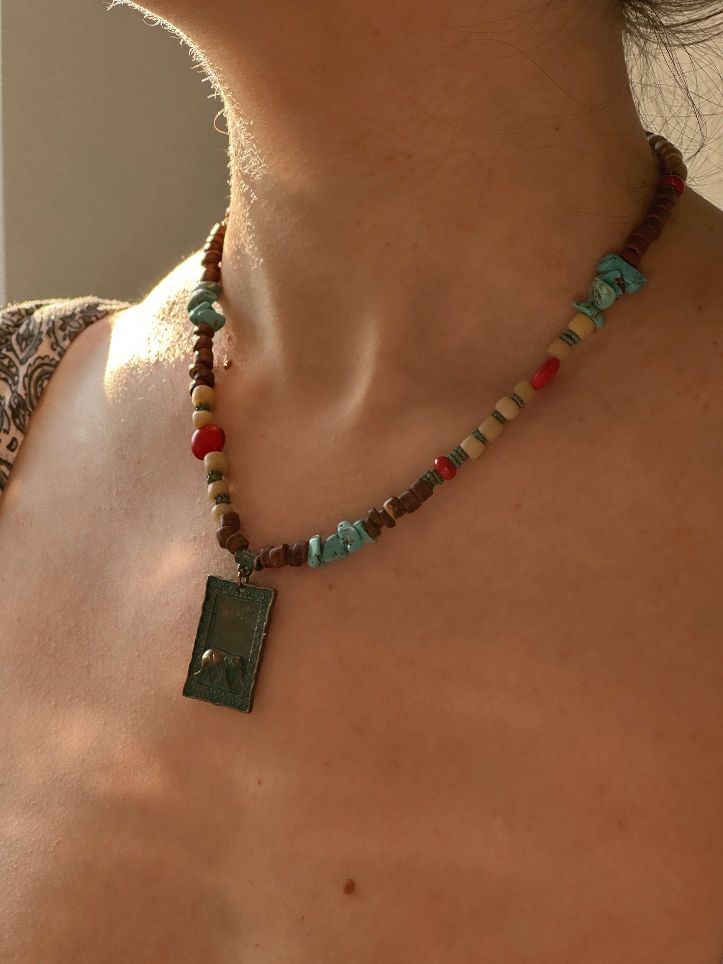 Elephant Pendant Necklace | Boho Necklace | Tibetan Jewelry | Nepali Necklace | Gift for Women Ethnic Jewelry