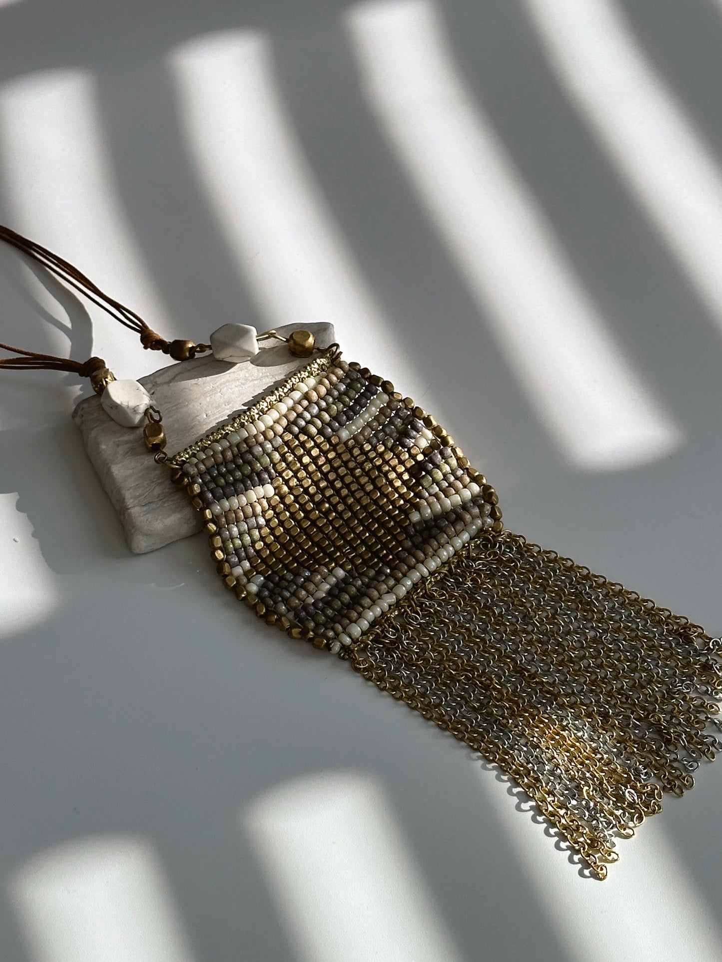 Long Sand Bead Tassel Necklace | Nepali Necklace | Boho Necklace | Tibetan Jewelry | Gift for Women Ethnic Jewelry