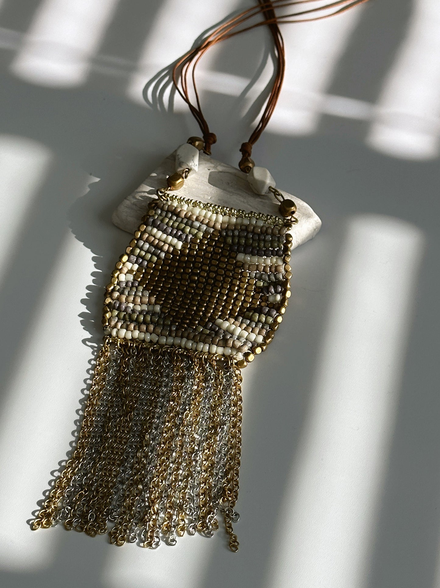Long Sand Bead Tassel Necklace | Nepali Necklace | Boho Necklace | Tibetan Jewelry | Gift for Women Ethnic Jewelry
