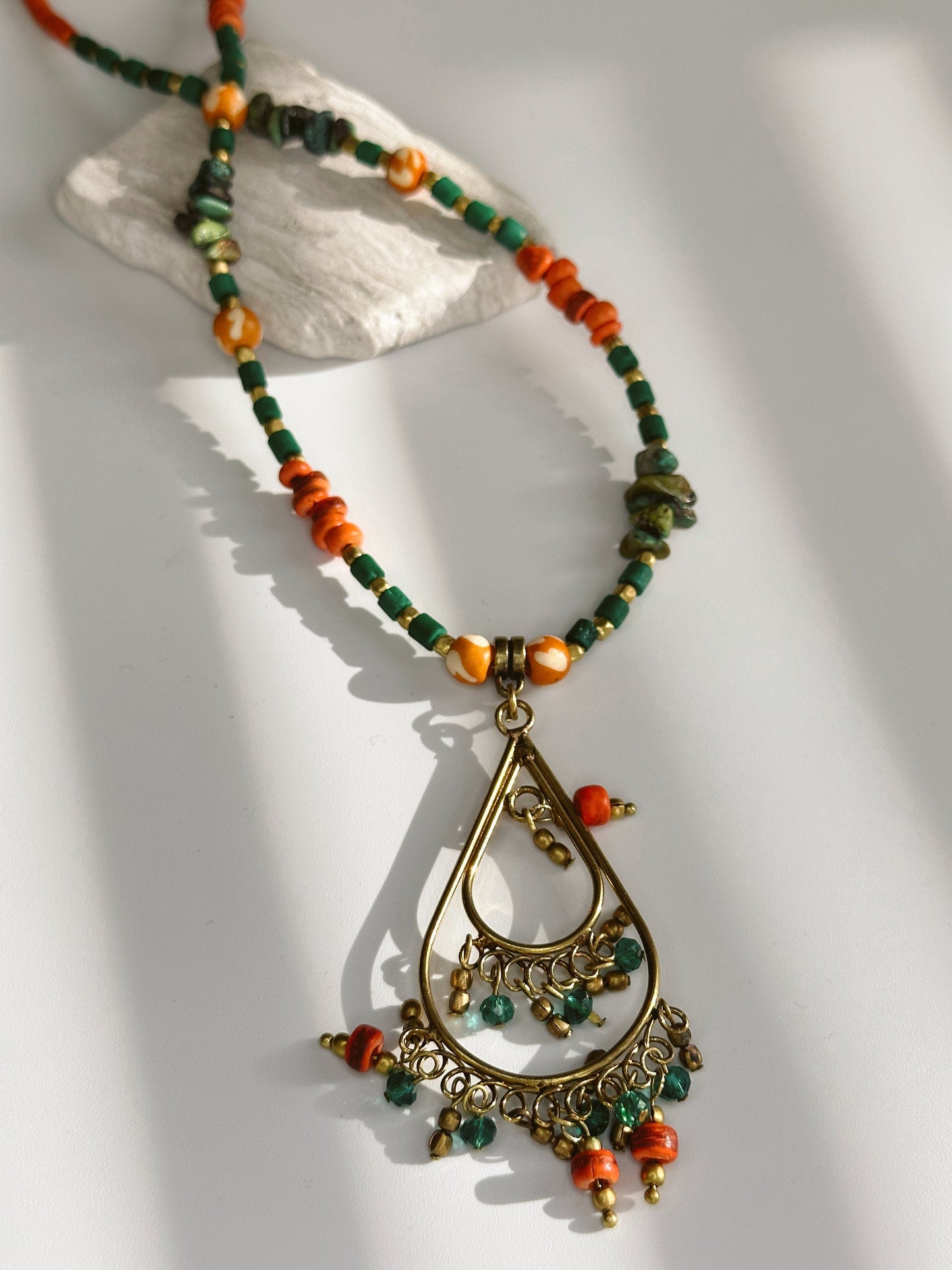 Tear Drop Boho Necklace | Tibetan Jewelry | Nepali Necklace | Gift for Women Ethnic Jewelry