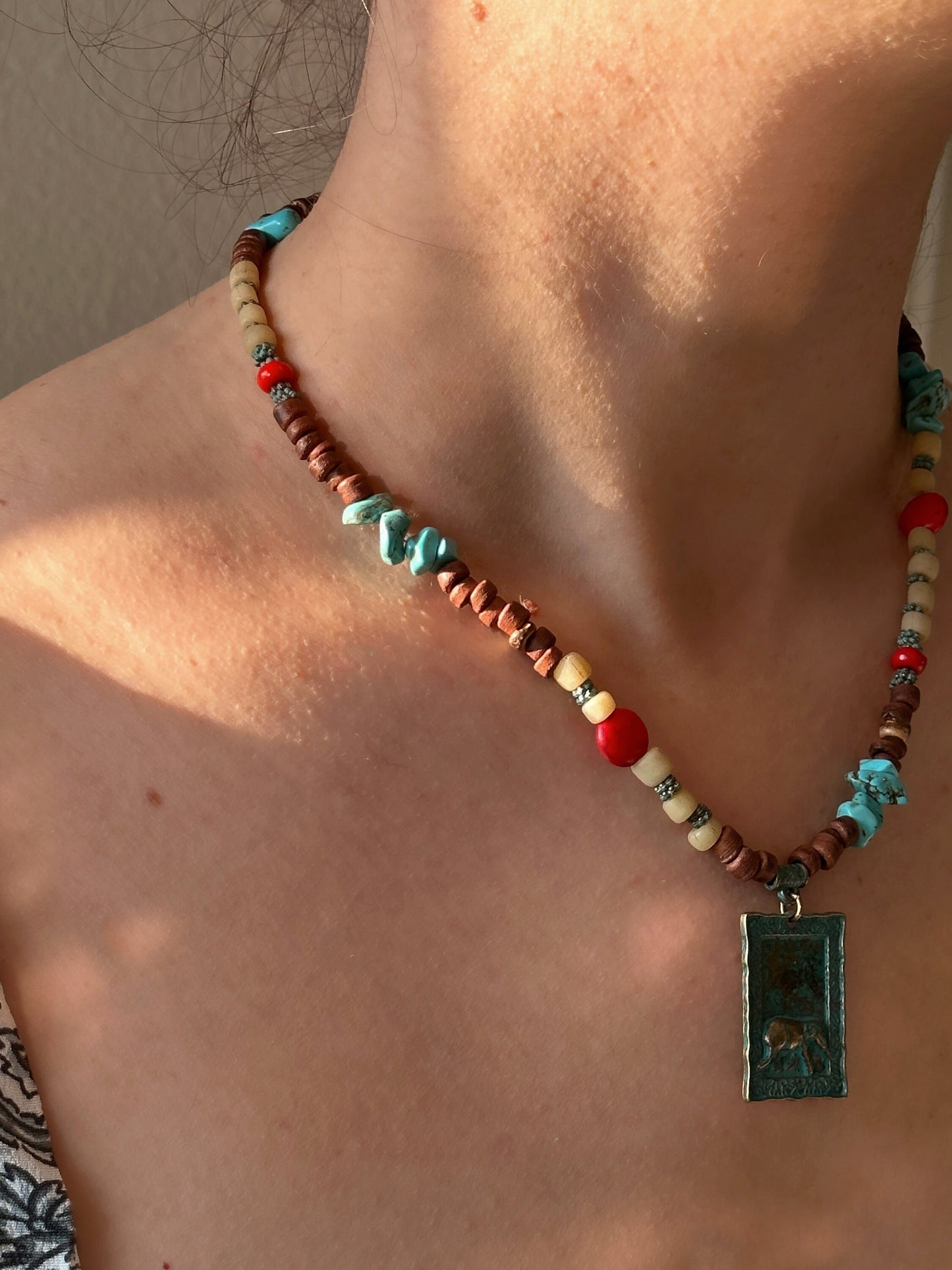 Elephant Pendant Necklace | Boho Necklace | Tibetan Jewelry | Nepali Necklace | Gift for Women Ethnic Jewelry