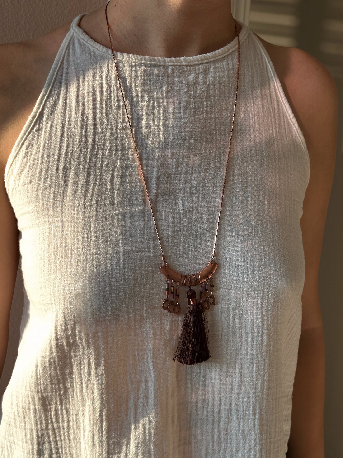 Long Tassel Necklace | Gift for Women Ethnic Jewelry | Boho Necklace | Tibetan Jewelry | Nepali Necklace