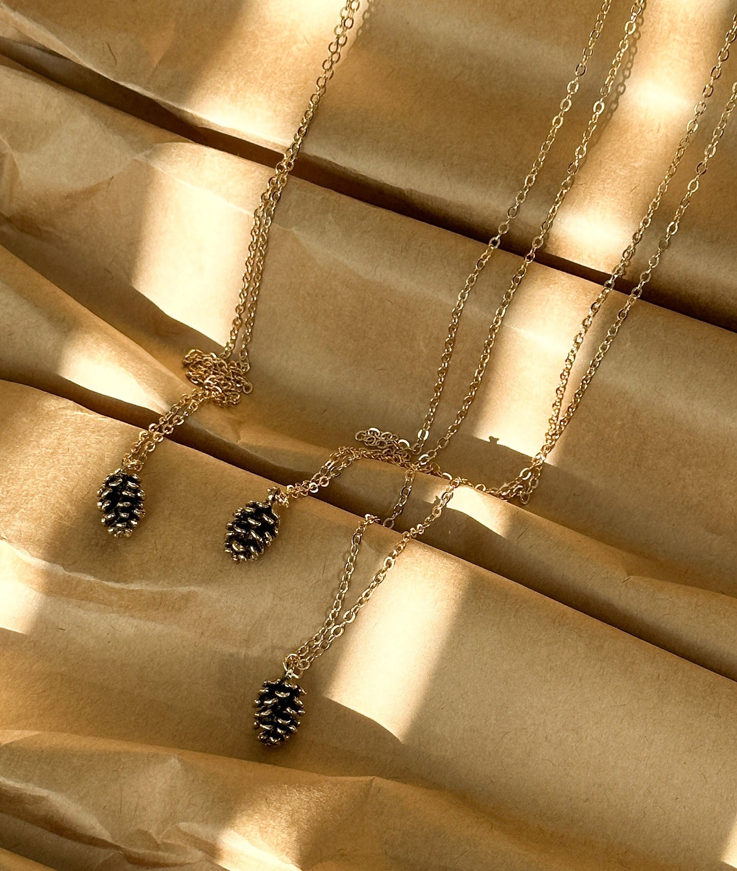 Pinecone Necklace Gifts for Her | Gold Necklace Dainty Pinecone Jewelry | Tiny Gold Pinecone Charm Necklace | Bridesmaid Gift