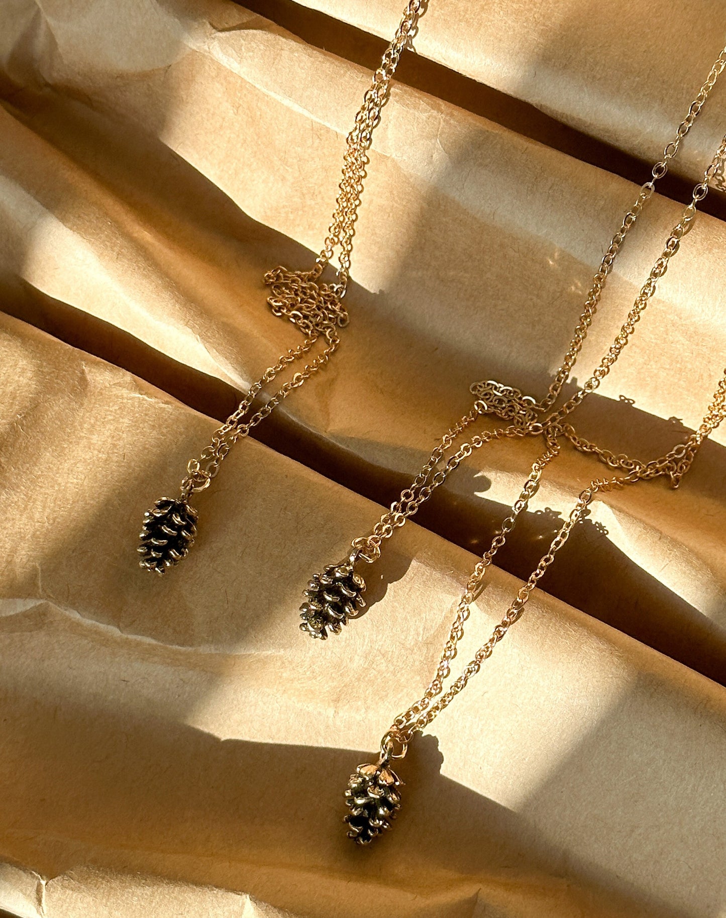 Pinecone Necklace Gifts for Her | Gold Necklace Dainty Pinecone Jewelry | Tiny Gold Pinecone Charm Necklace | Bridesmaid Gift