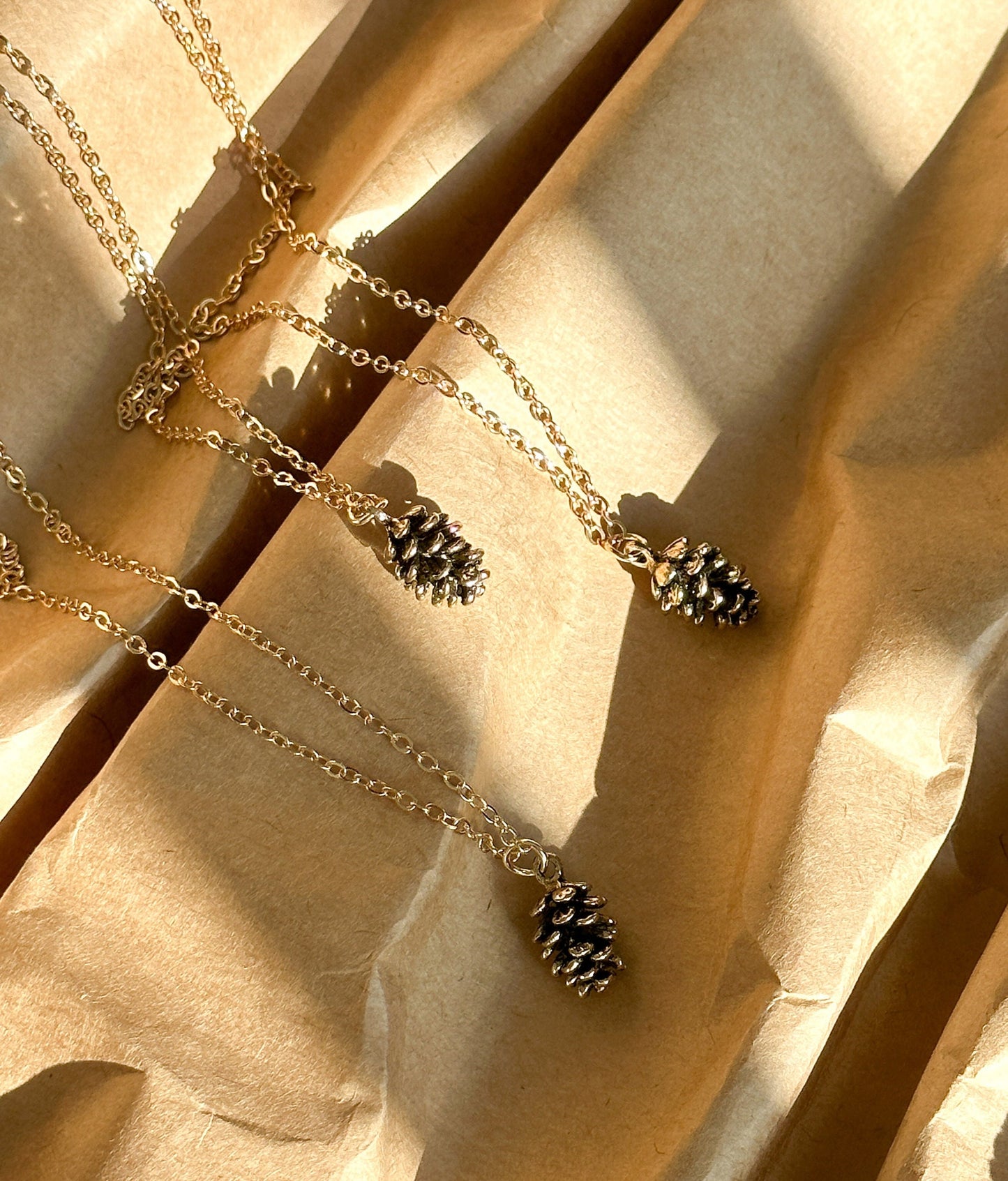 Pinecone Necklace Gifts for Her | Gold Necklace Dainty Pinecone Jewelry | Tiny Gold Pinecone Charm Necklace | Bridesmaid Gift