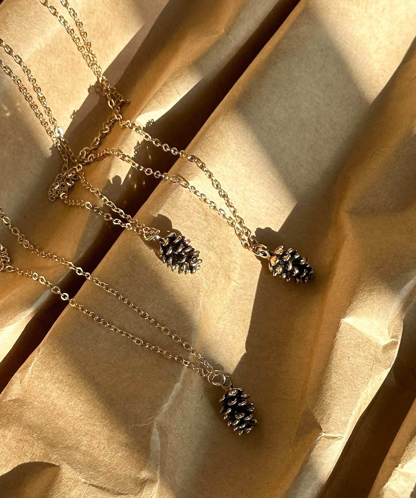 Pinecone Necklace Gifts for Her | Gold Necklace Dainty Pinecone Jewelry | Tiny Gold Pinecone Charm Necklace | Bridesmaid Gift