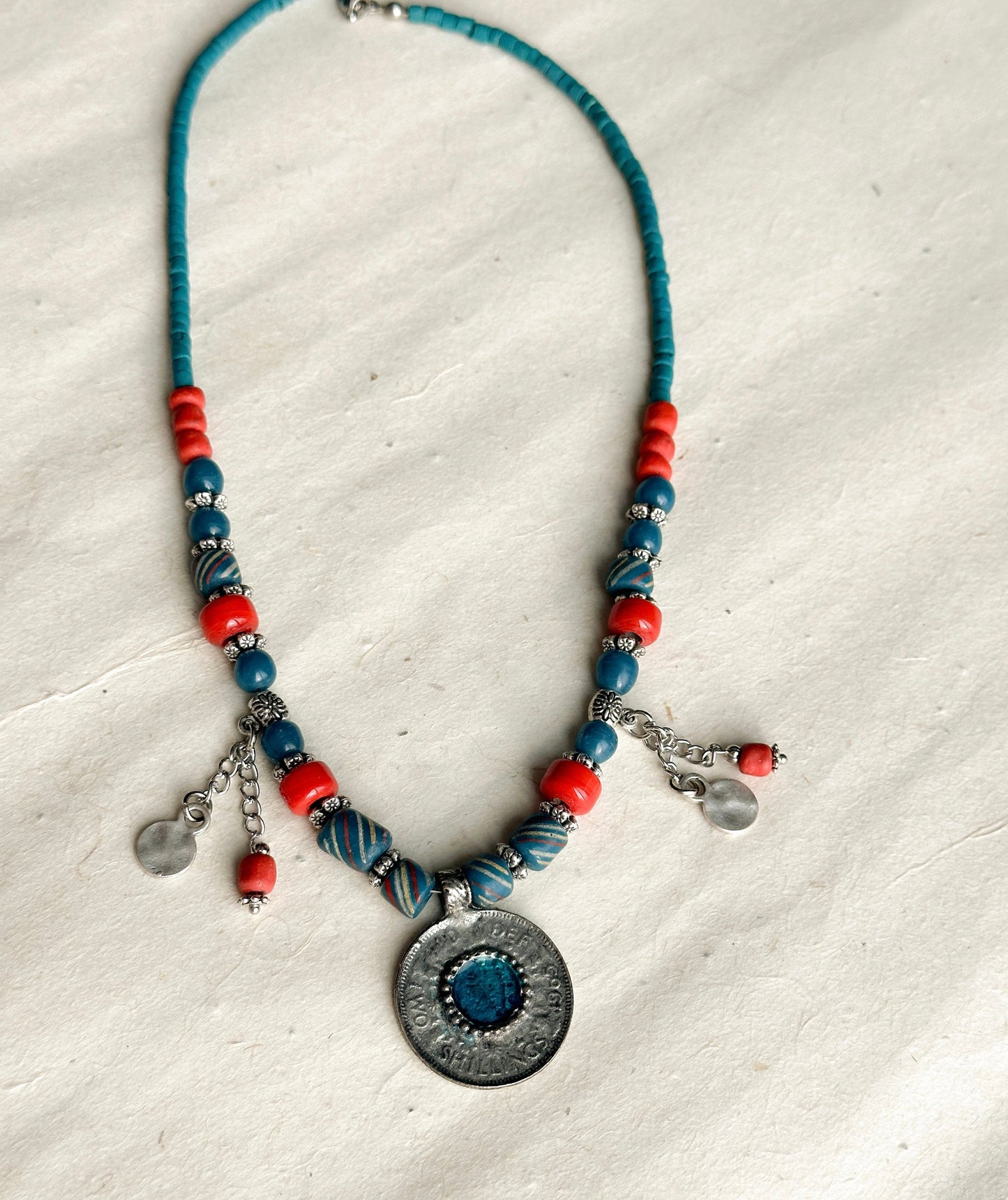Queen Elizabeth Shilling Coin Pendant Necklace