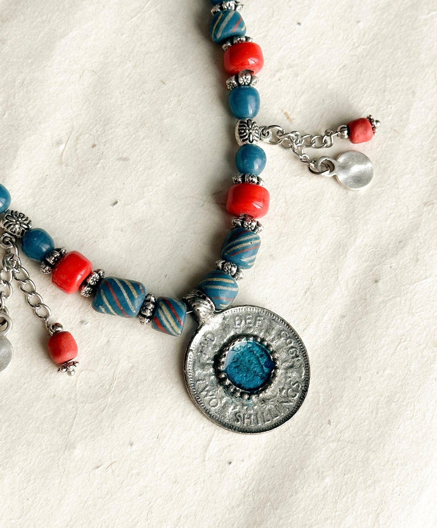 Queen Elizabeth Shilling Coin Pendant Necklace