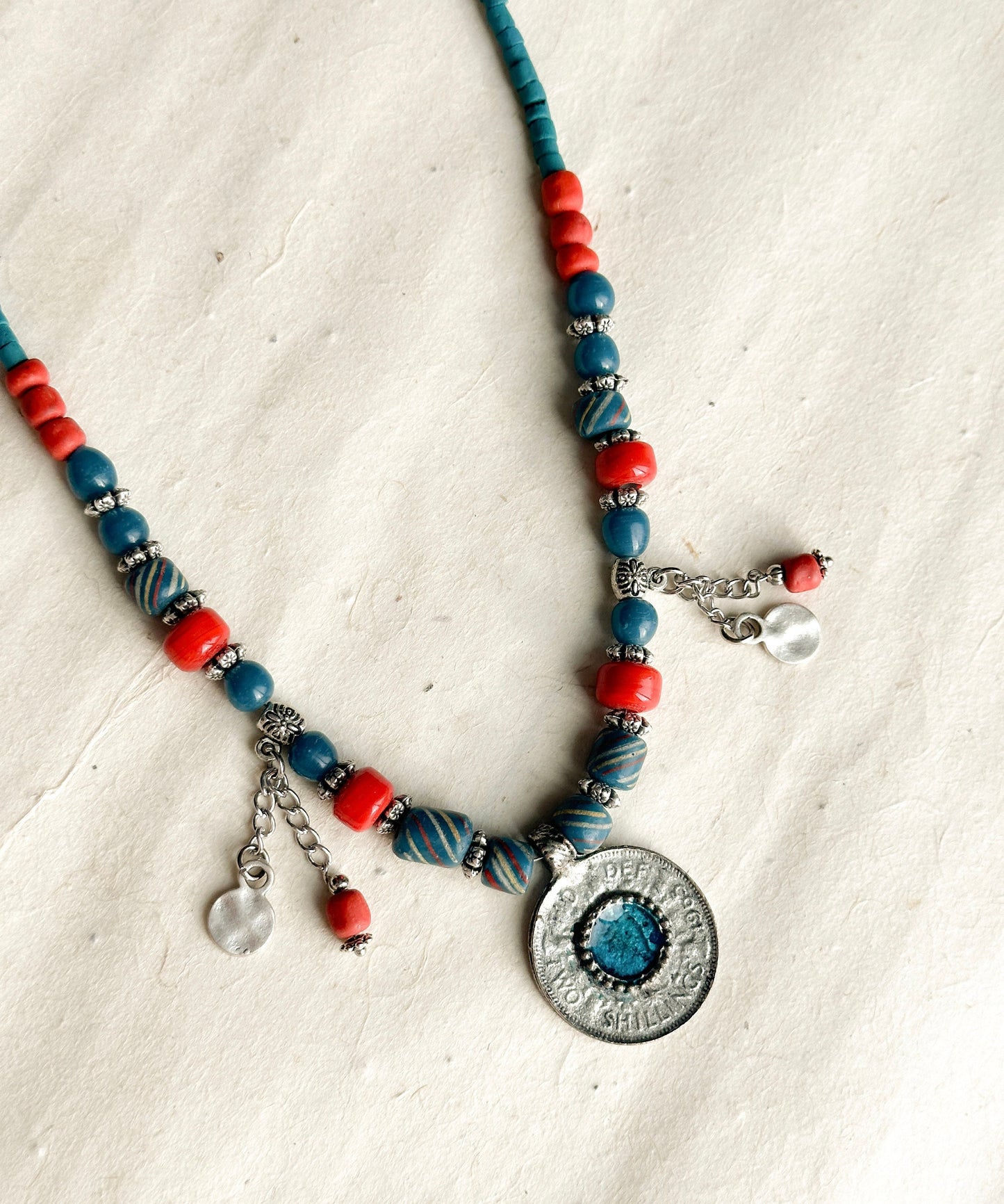 Queen Elizabeth Shilling Coin Pendant Necklace