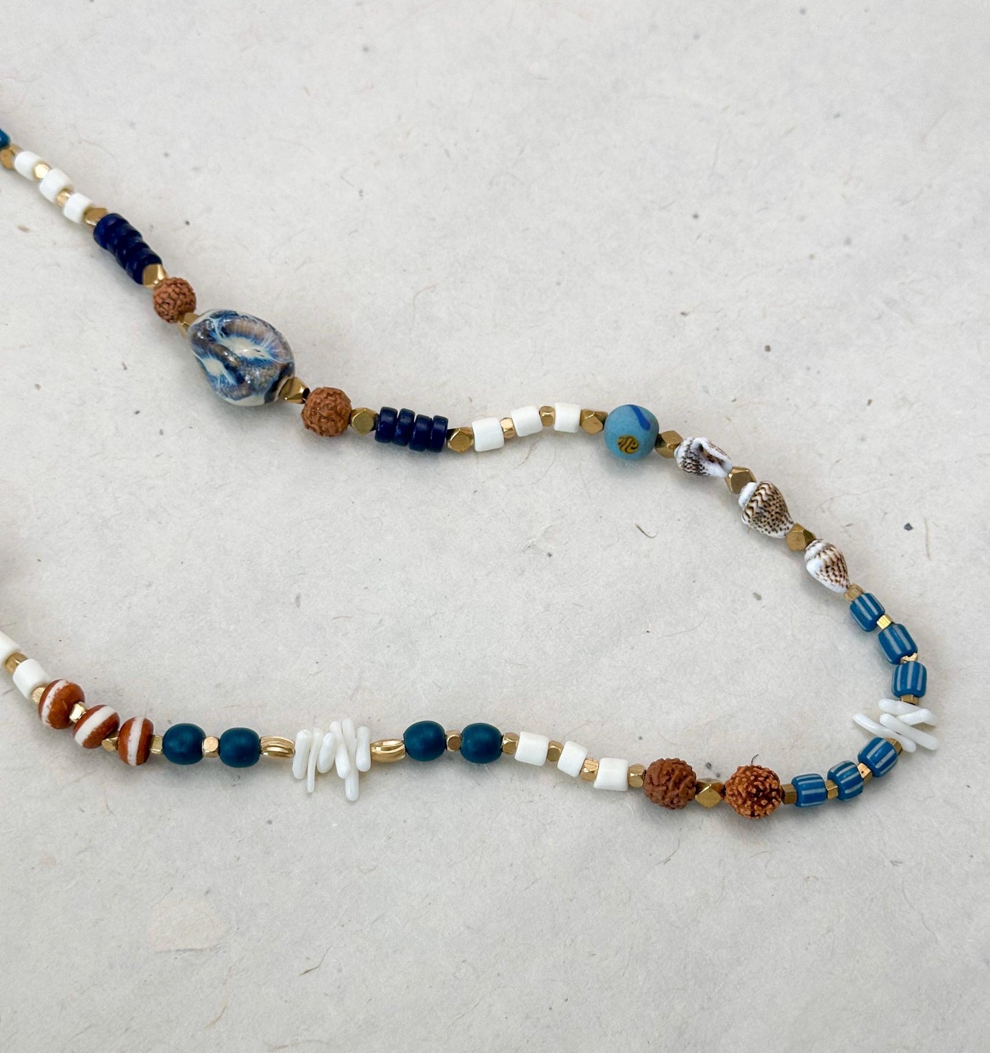 Seashell Beaded Long Ethnic Design Boho Necklace | Tibetan Jewelry | Nepali Necklace | Gift for Women Ethnic Jewelry