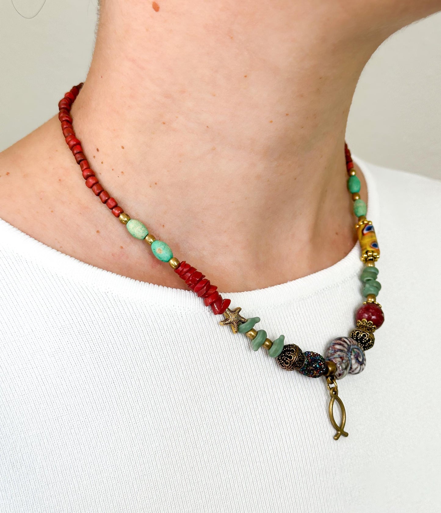 Snail Pendant Ethnic Design Boho Necklace | Tibetan Jewelry | Nepali Necklace | Gift for Women Ethnic Jewelry
