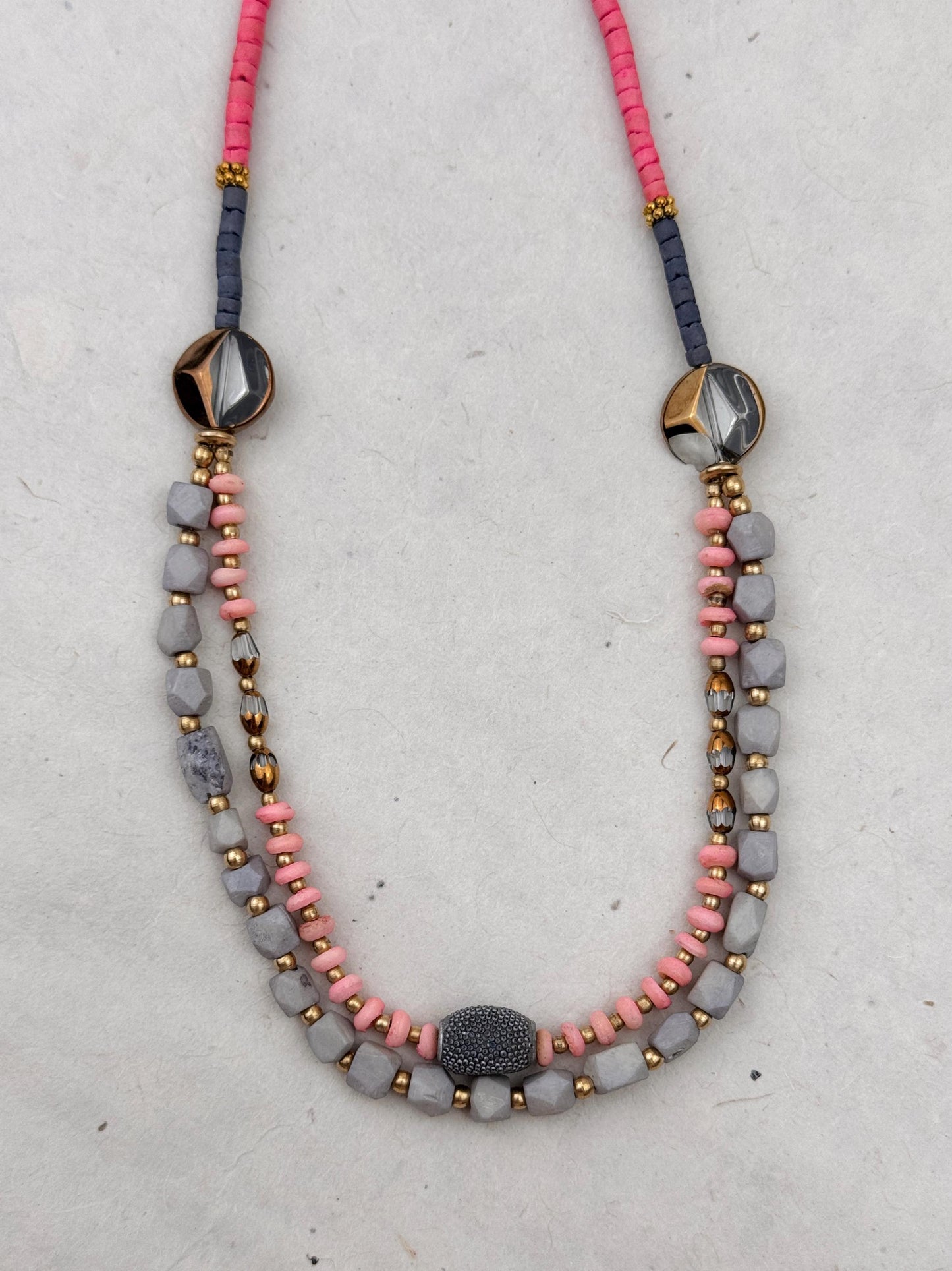 Double Strand Dainty Necklace | Ethnic Design Boho Necklace | Tibetan Jewelry | Nepali Necklace | Gift for Women Ethnic Jewelry
