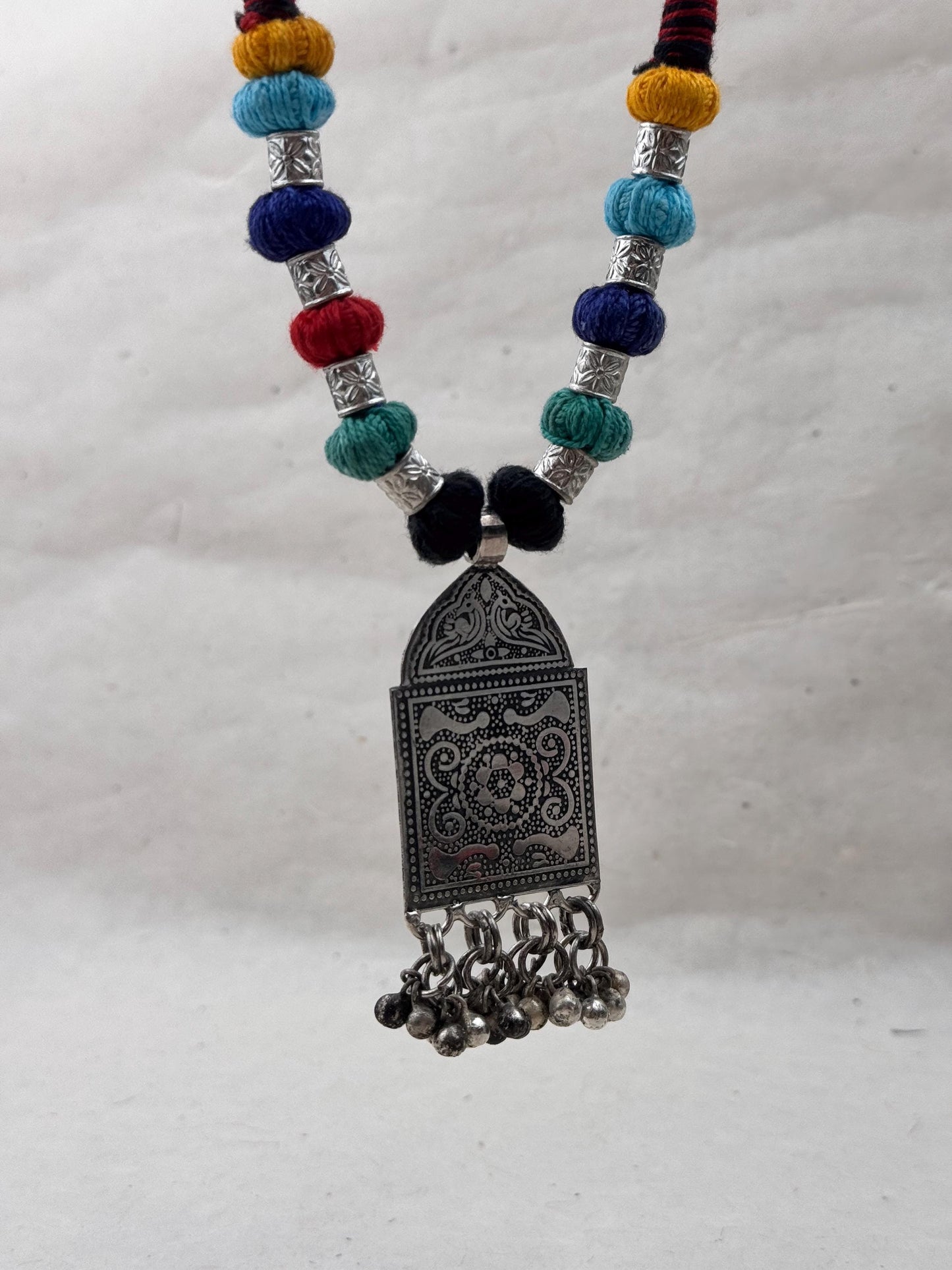 Colorful Academia Pendant Necklace | Nepali Necklace | Ethnic Design Boho Necklace | Tibetan Jewelry | Gift for Women Ethnic Jewelry