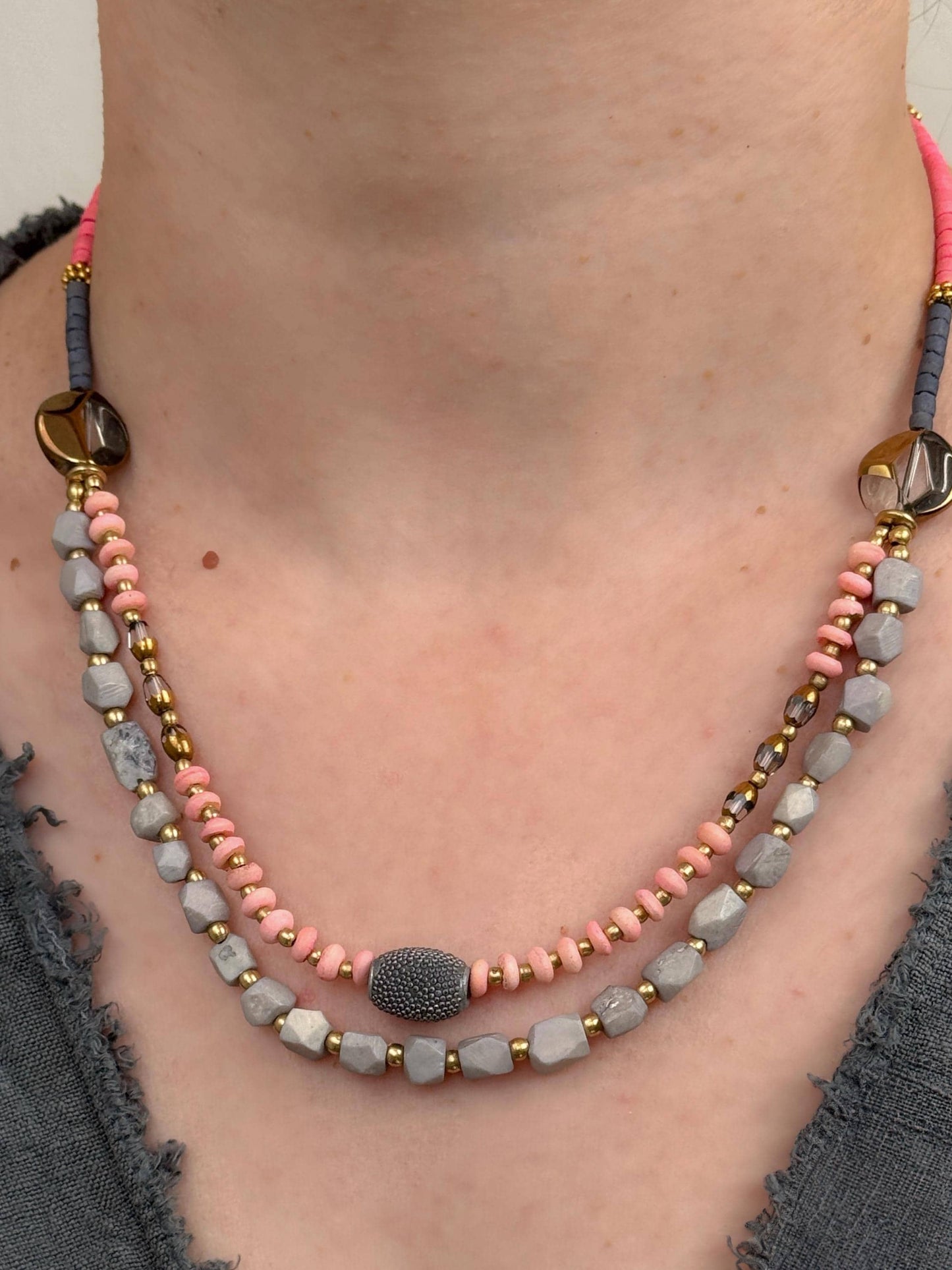 Double Strand Dainty Necklace | Ethnic Design Boho Necklace | Tibetan Jewelry | Nepali Necklace | Gift for Women Ethnic Jewelry