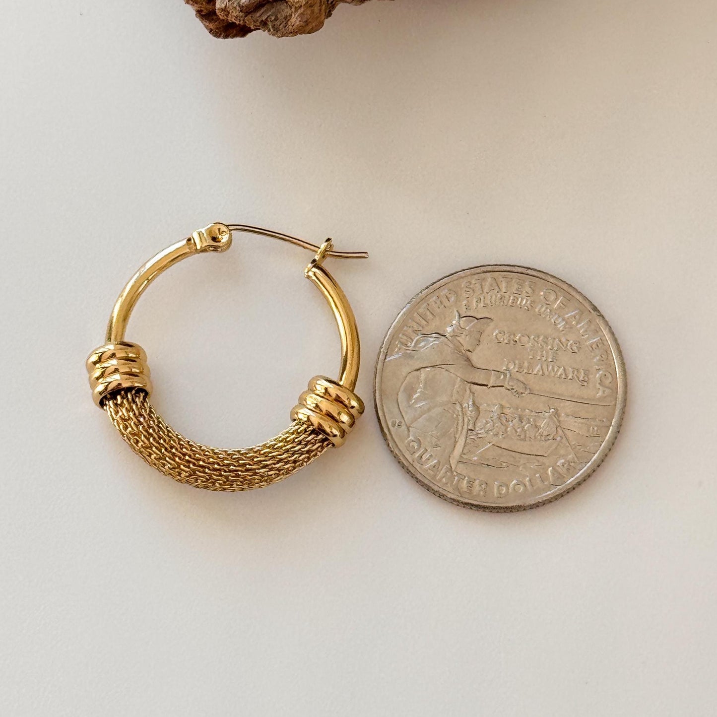 Gold Plated Hollow Hoop Earrings | Filigree Hoop Earrings | Chunky Hoop Earrings | Dainty Earrings | Boho Vintage Earrings