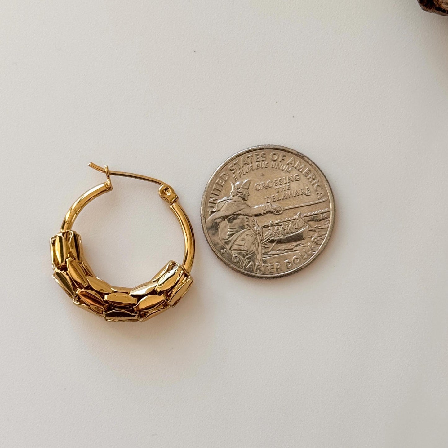 Gold Plated Hollow Hoop Earrings | Filigree Hoop Earrings | American Style Hoop Earrings | Dainty Earrings | Boho Vintage Earrings
