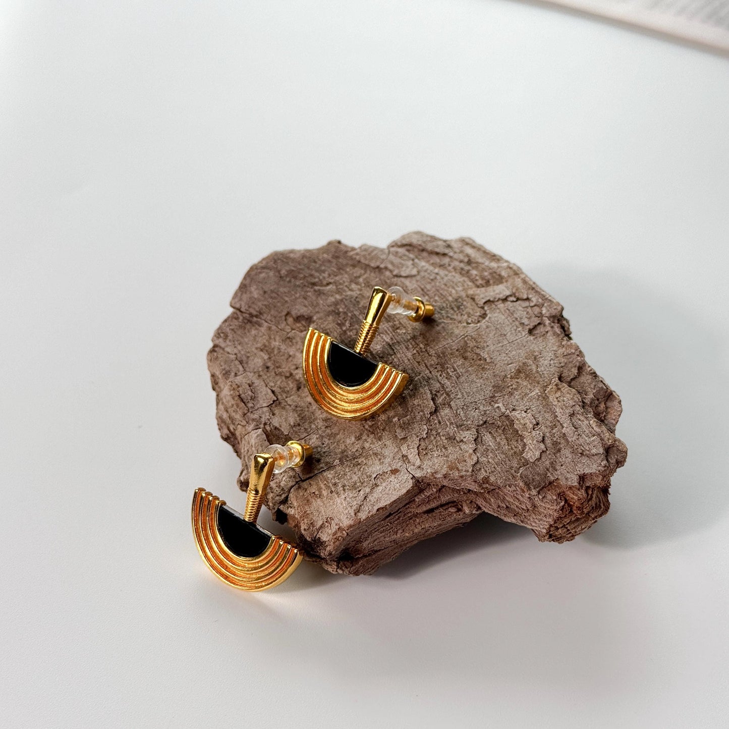 Egyptian Style Drop Earrings | 22k Gold Plated Drop Earrings | Black Gold Earrings | Dainty Earrings | Boho Vintage Earrings