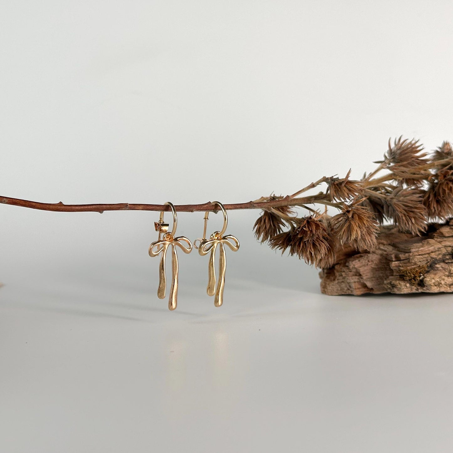Adorable Bow Earrings | Elegant Gold Colored Earrings | Fashionable Earrings | Dainty Earrings | Boho Earrings