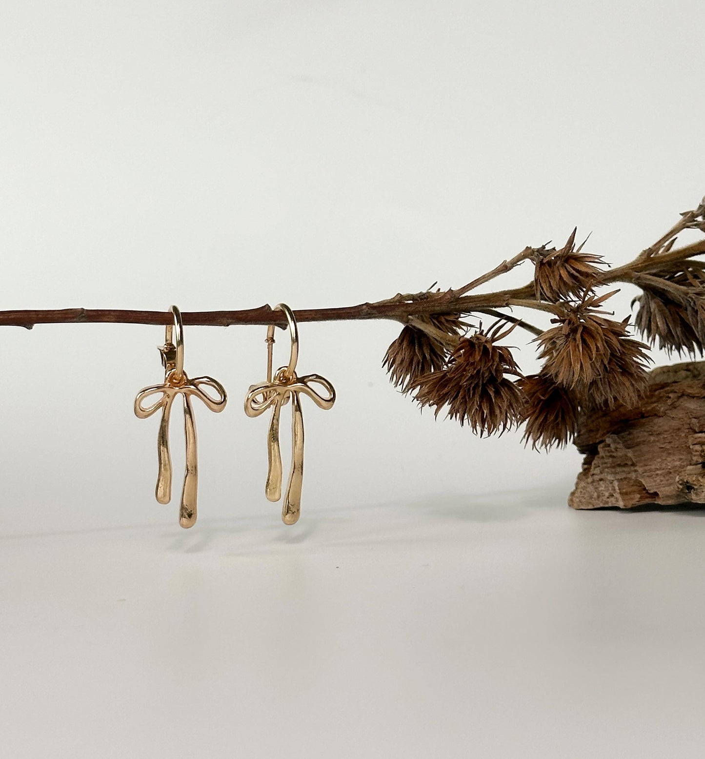 Adorable Bow Earrings | Elegant Gold Colored Earrings | Fashionable Earrings | Dainty Earrings | Boho Earrings