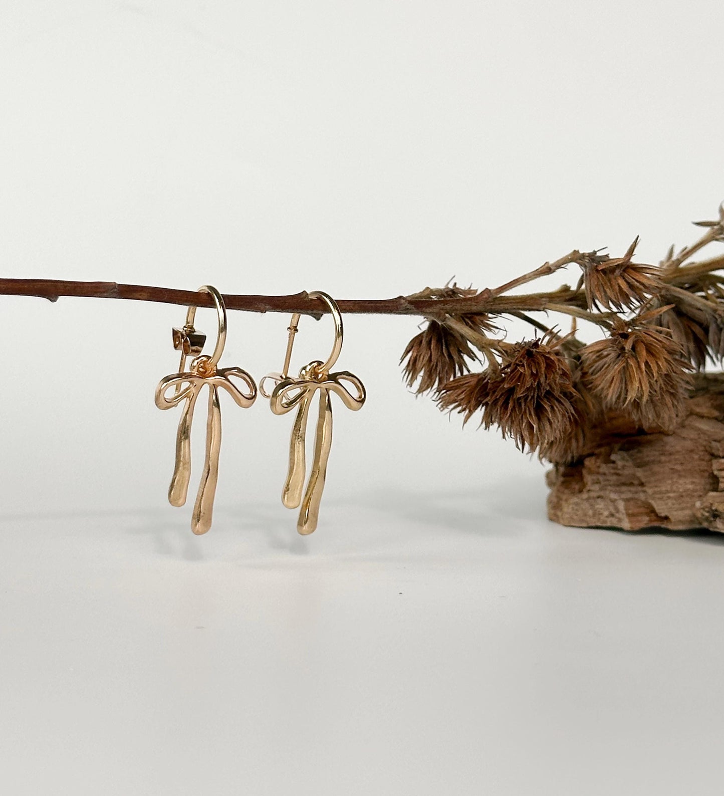 Adorable Bow Earrings | Elegant Gold Colored Earrings | Fashionable Earrings | Dainty Earrings | Boho Earrings