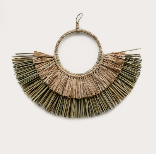 Half Moon Double Seagrass Wall Hanging