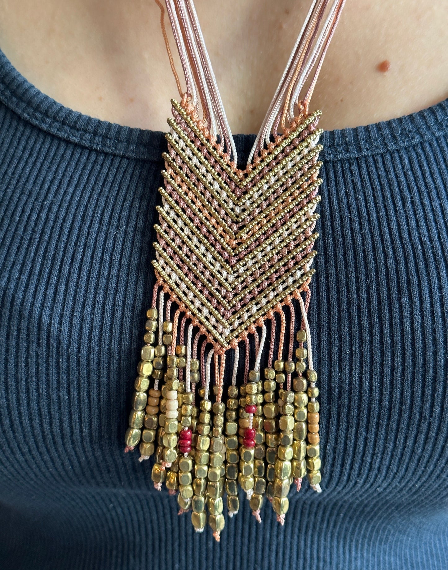 Long Beaded Tassel Necklace | Nepali Necklace | Ethnic Design Boho Necklace | Tibetan Jewelry | Gift for Women Ethnic Jewelry
