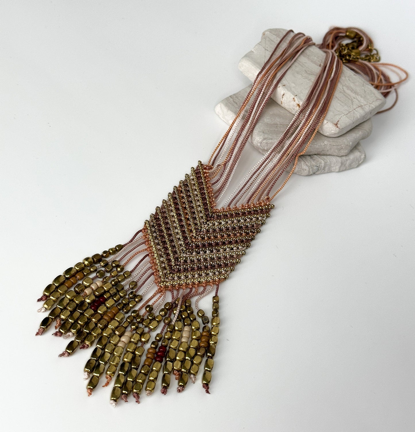 Long Beaded Tassel Necklace | Nepali Necklace | Ethnic Design Boho Necklace | Tibetan Jewelry | Gift for Women Ethnic Jewelry