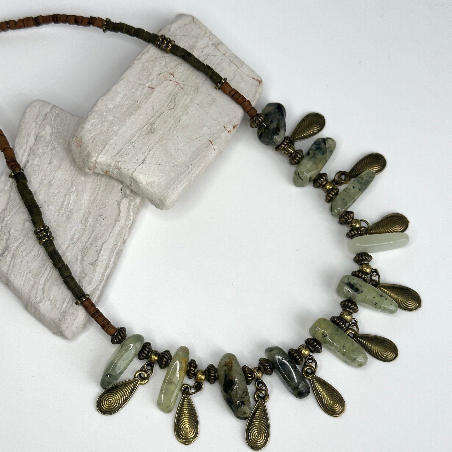 Dark Academia Boho Necklace | Tibetan Jewelry | Stone Nepali Necklace | Gift for Women Ethnic Jewelry
