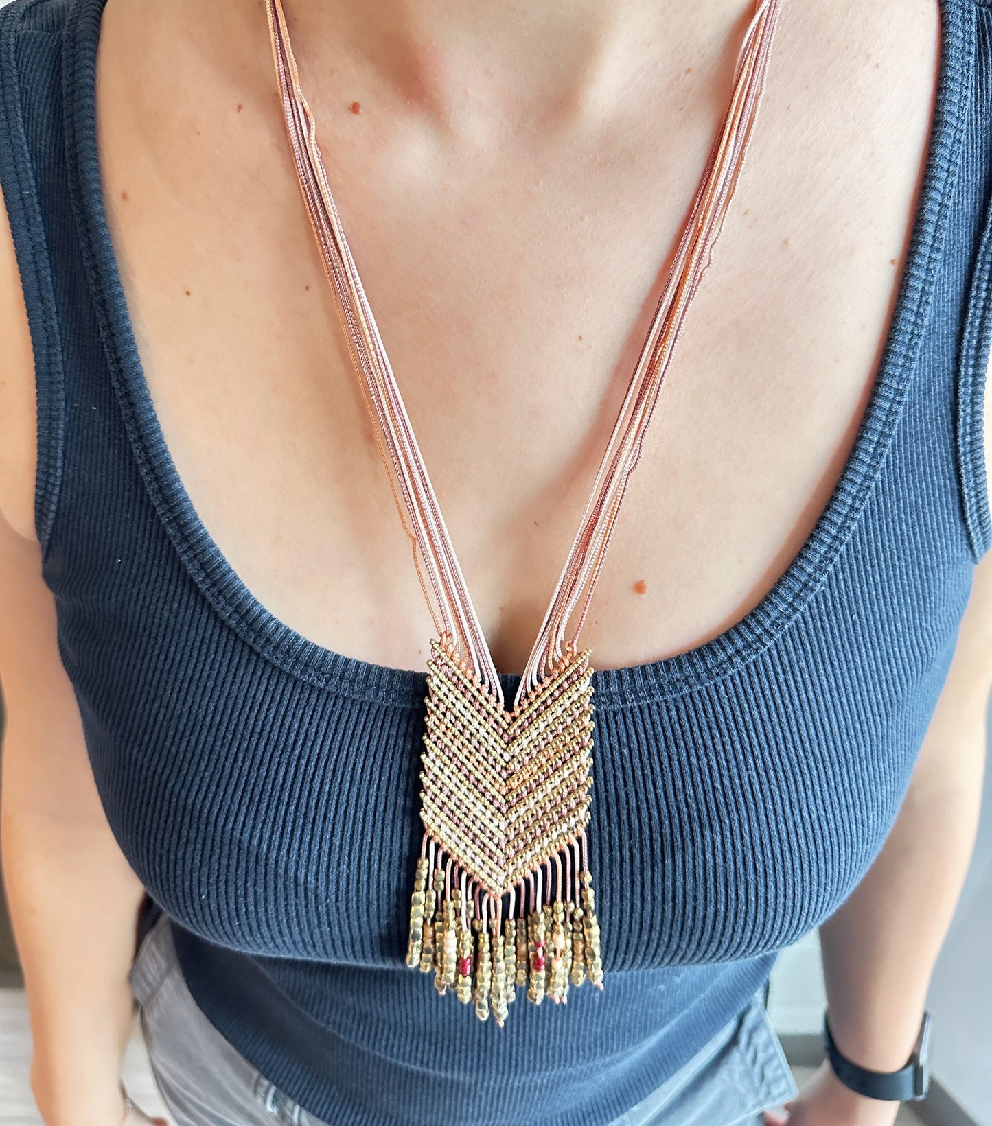 Long Beaded Tassel Necklace | Nepali Necklace | Ethnic Design Boho Necklace | Tibetan Jewelry | Gift for Women Ethnic Jewelry