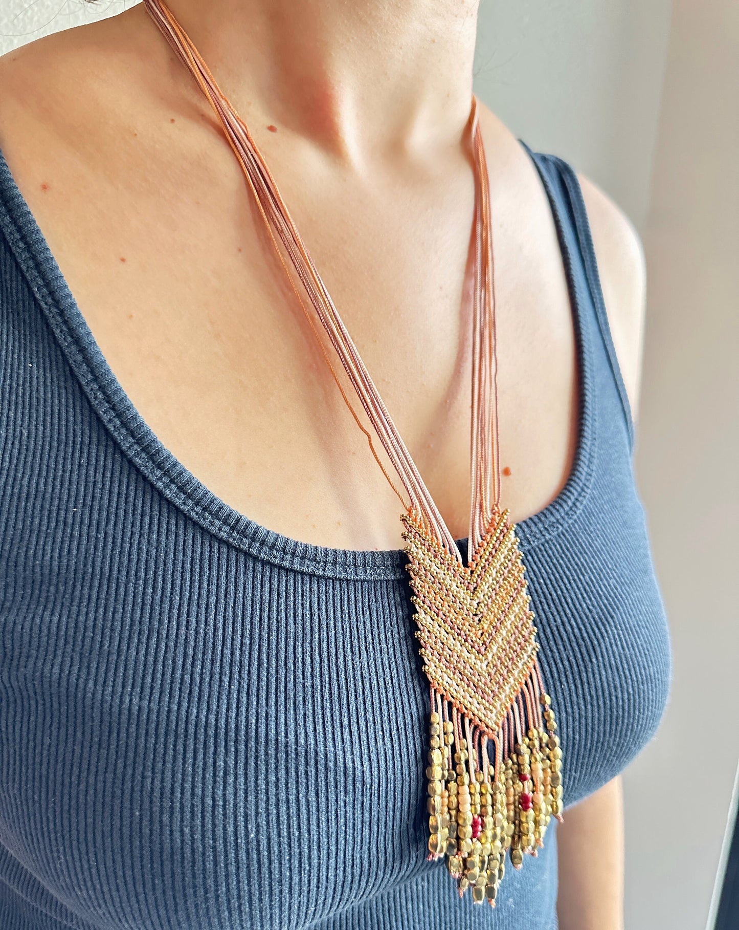 Long Beaded Tassel Necklace | Nepali Necklace | Ethnic Design Boho Necklace | Tibetan Jewelry | Gift for Women Ethnic Jewelry