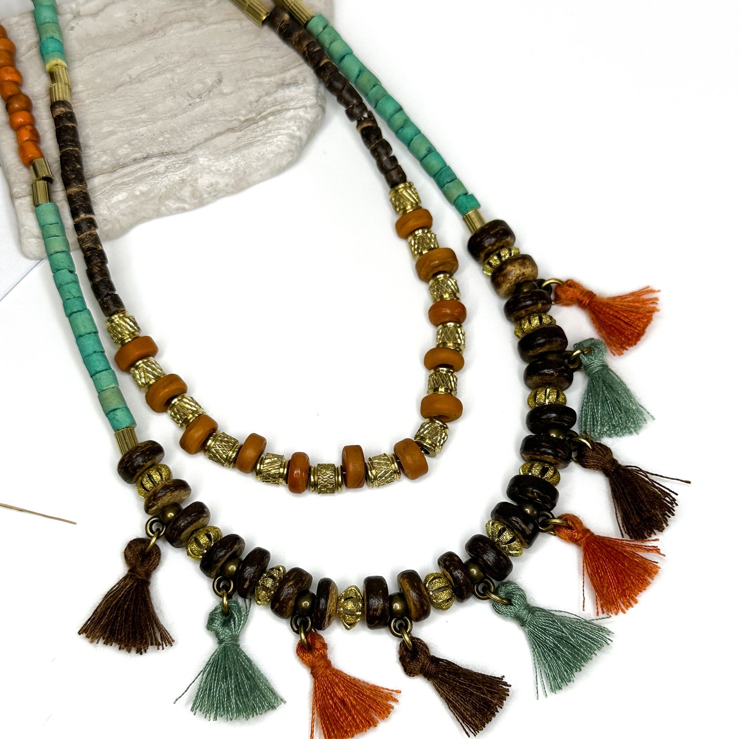 Tassel Necklace | Gift for Women Ethnic Jewelry | Nepali Necklace | Ethnic Design Boho Necklace | Tibetan Jewelry