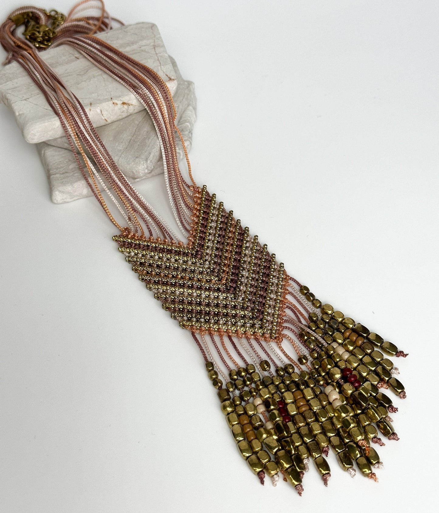 Long Beaded Tassel Necklace | Nepali Necklace | Ethnic Design Boho Necklace | Tibetan Jewelry | Gift for Women Ethnic Jewelry
