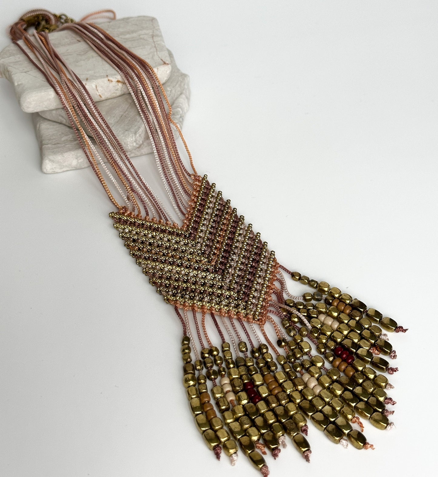 Long Beaded Tassel Necklace | Nepali Necklace | Ethnic Design Boho Necklace | Tibetan Jewelry | Gift for Women Ethnic Jewelry
