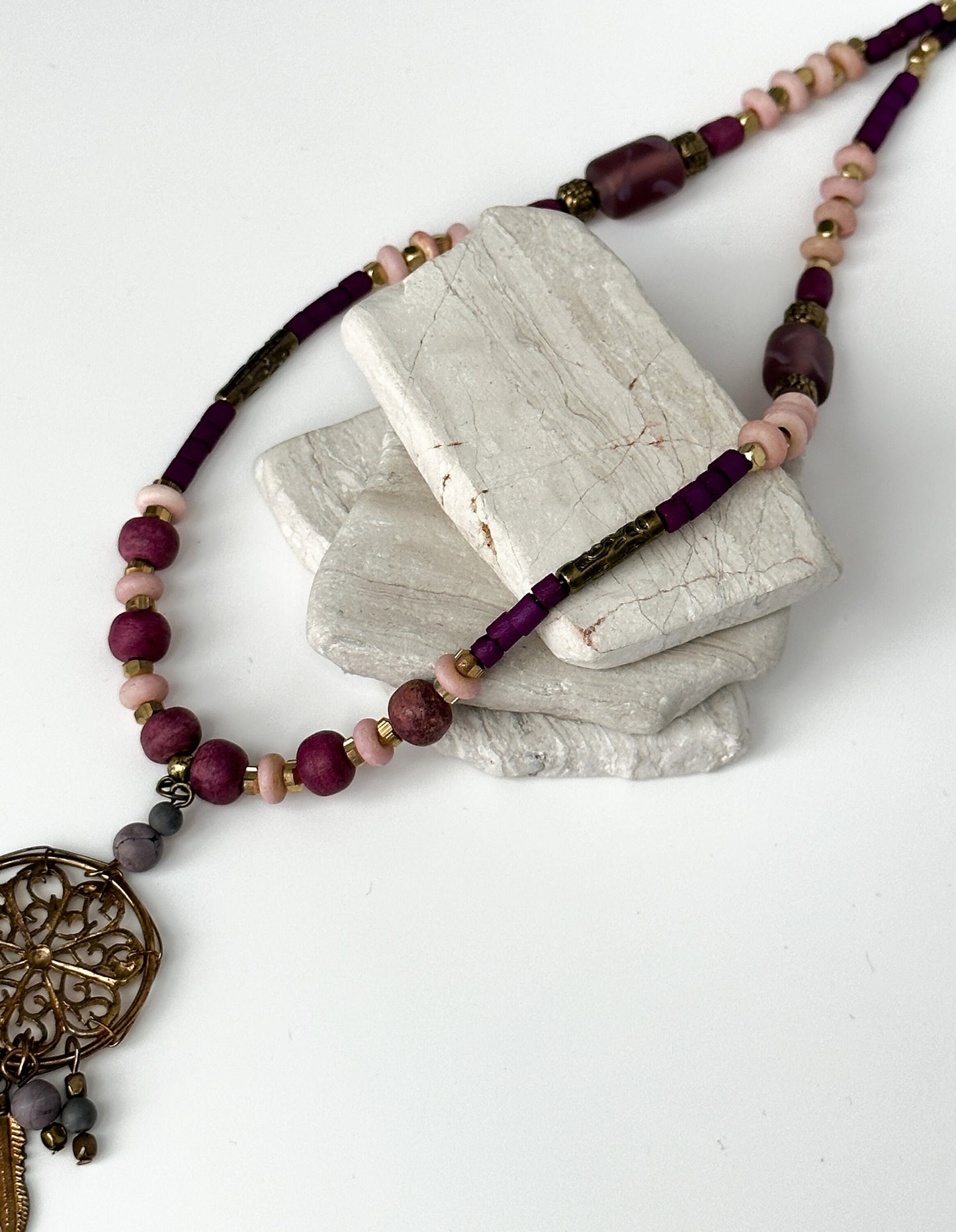 Dreamcatcher Necklace | Gift for Women Ethnic Jewelry | Nepali Necklace | Tibetan Jewelry | Boho Necklace