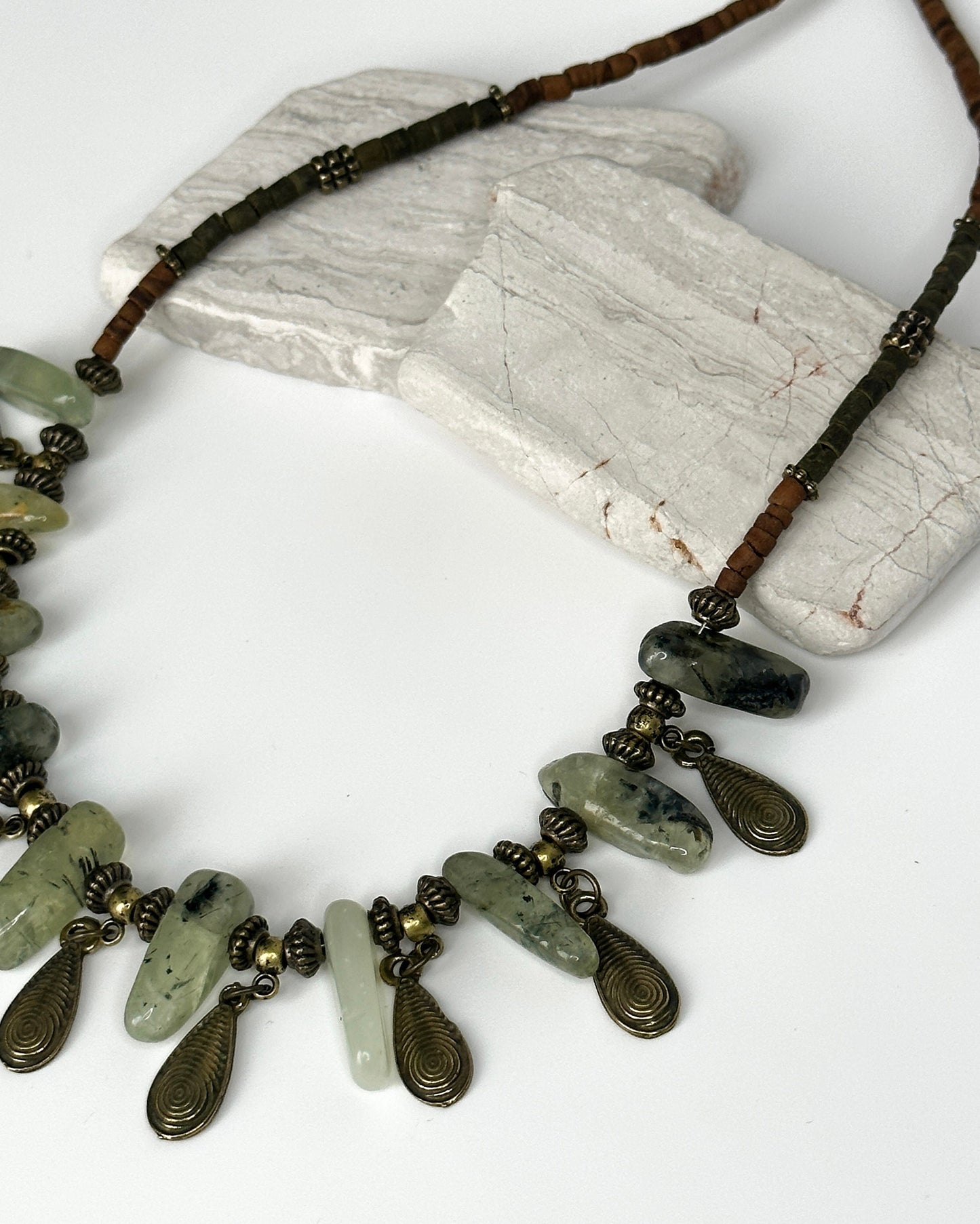 Dark Academia Boho Necklace | Tibetan Jewelry | Stone Nepali Necklace | Gift for Women Ethnic Jewelry