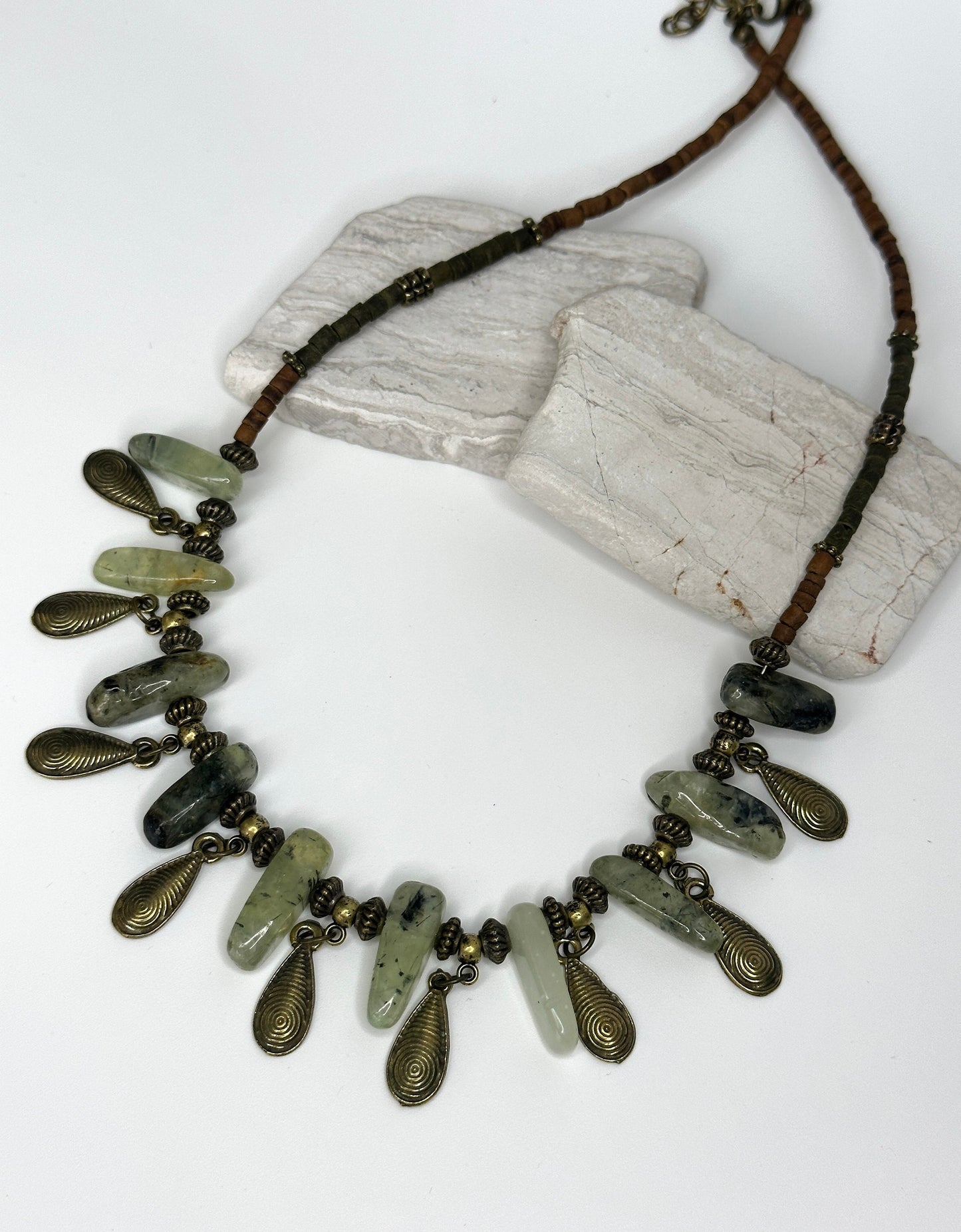 Dark Academia Boho Necklace | Tibetan Jewelry | Stone Nepali Necklace | Gift for Women Ethnic Jewelry