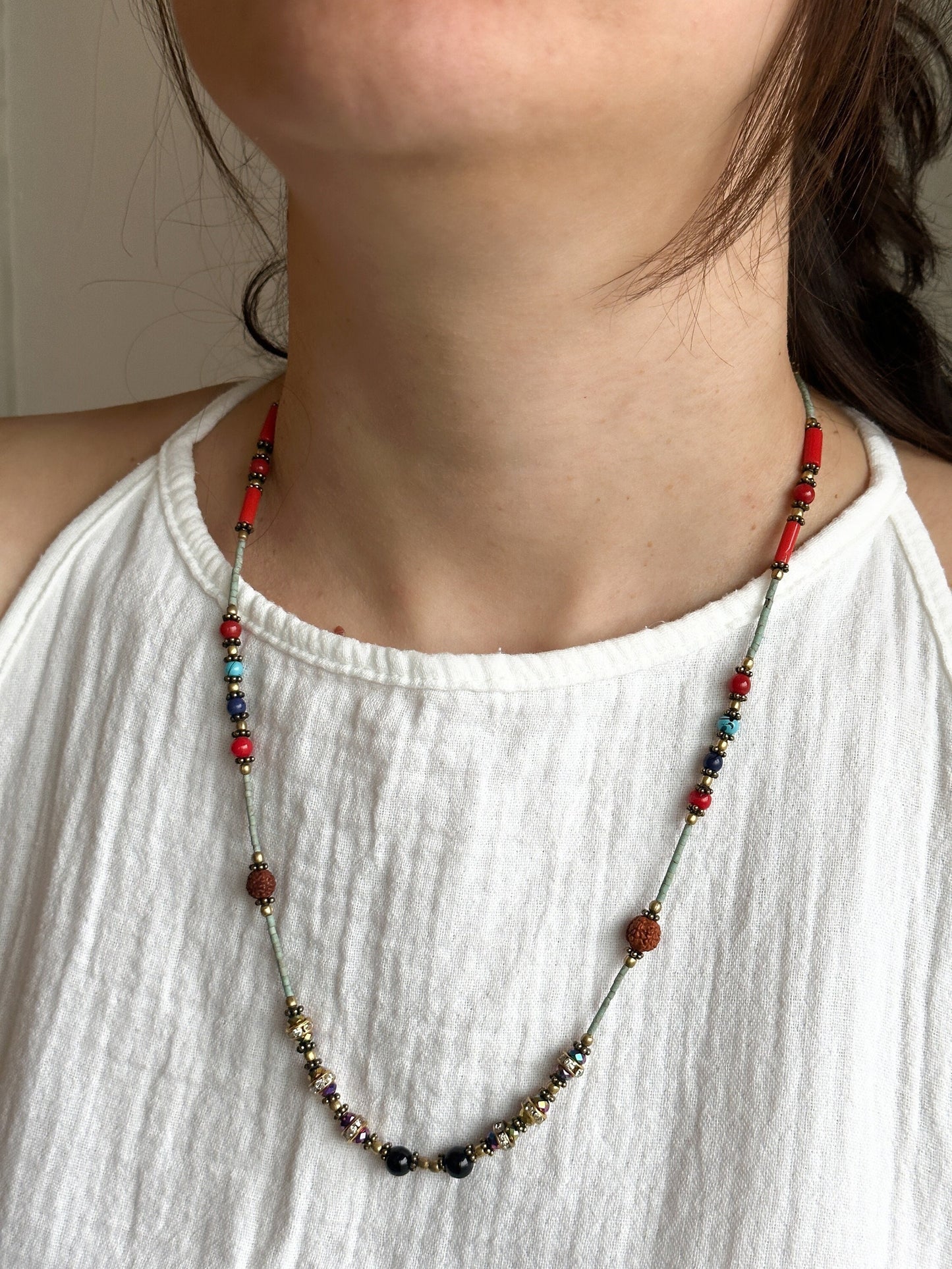 Minimalist Gothic Necklace | Gift for Women Ethnic Jewelry | Boho Necklace | Tibetan Jewelry | Nepali Necklace