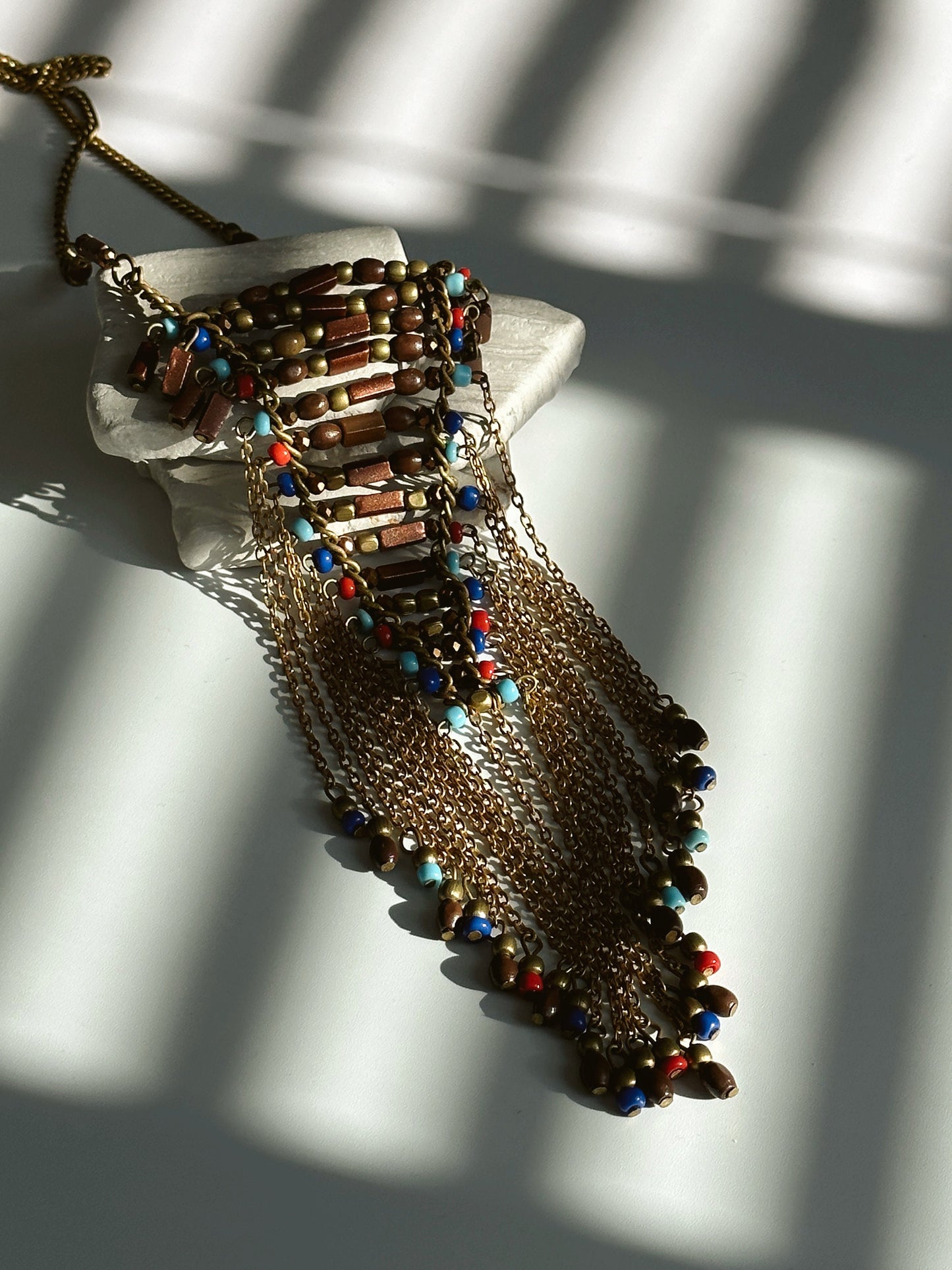 Long Beaded Tassel Necklace | Nepali Necklace | Boho Necklace | Tibetan Jewelry | Gift for Women Ethnic Jewelry