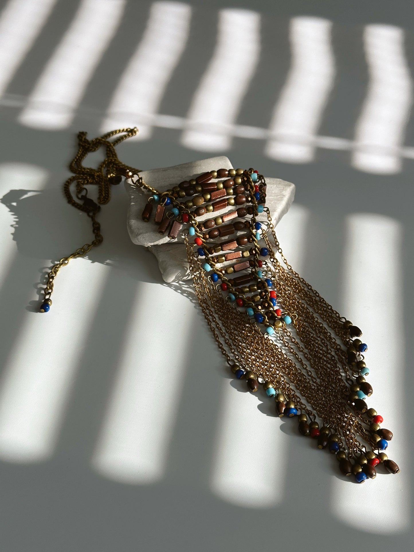 Long Beaded Tassel Necklace | Nepali Necklace | Boho Necklace | Tibetan Jewelry | Gift for Women Ethnic Jewelry