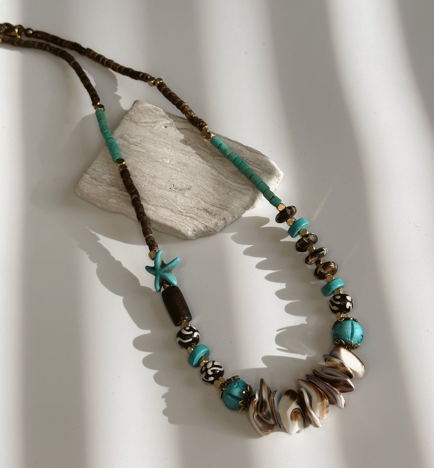 Sea Shell Boho Necklace | Tibetan Jewelry | Nepali Necklace | Gift for Women Ethnic Jewelry